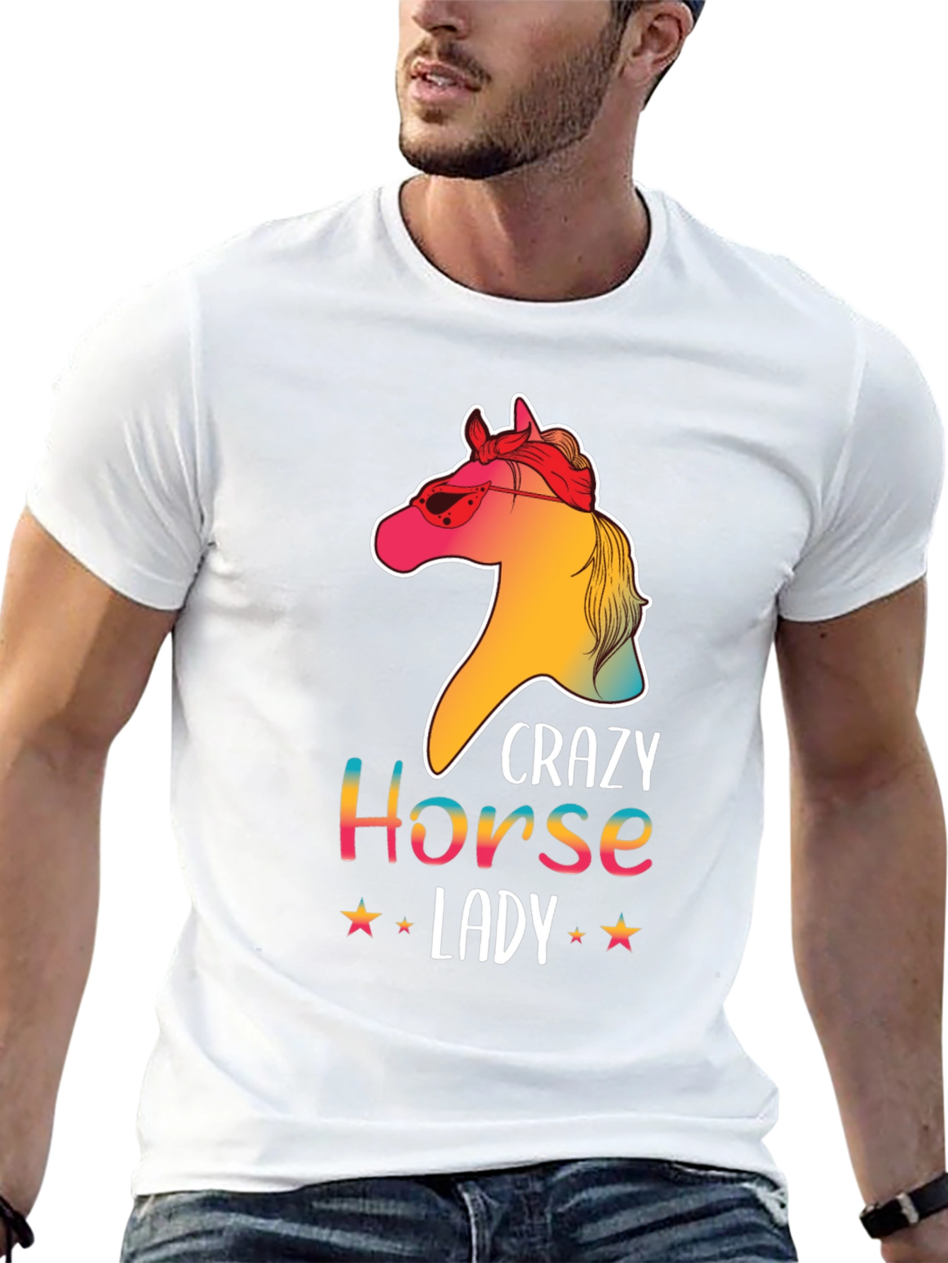 Crazy Horse Lady Graphic T-Shirt - Unisex Tee