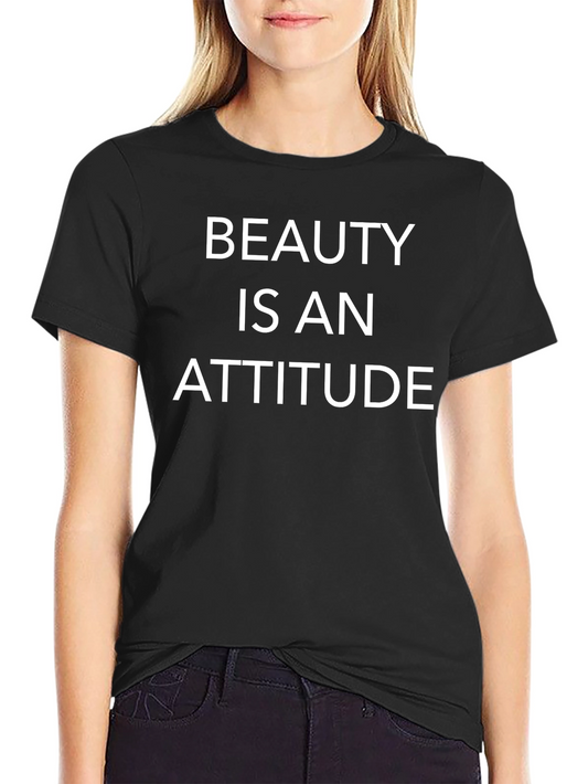 Beauty Is An Attitude Black Graphic Tee