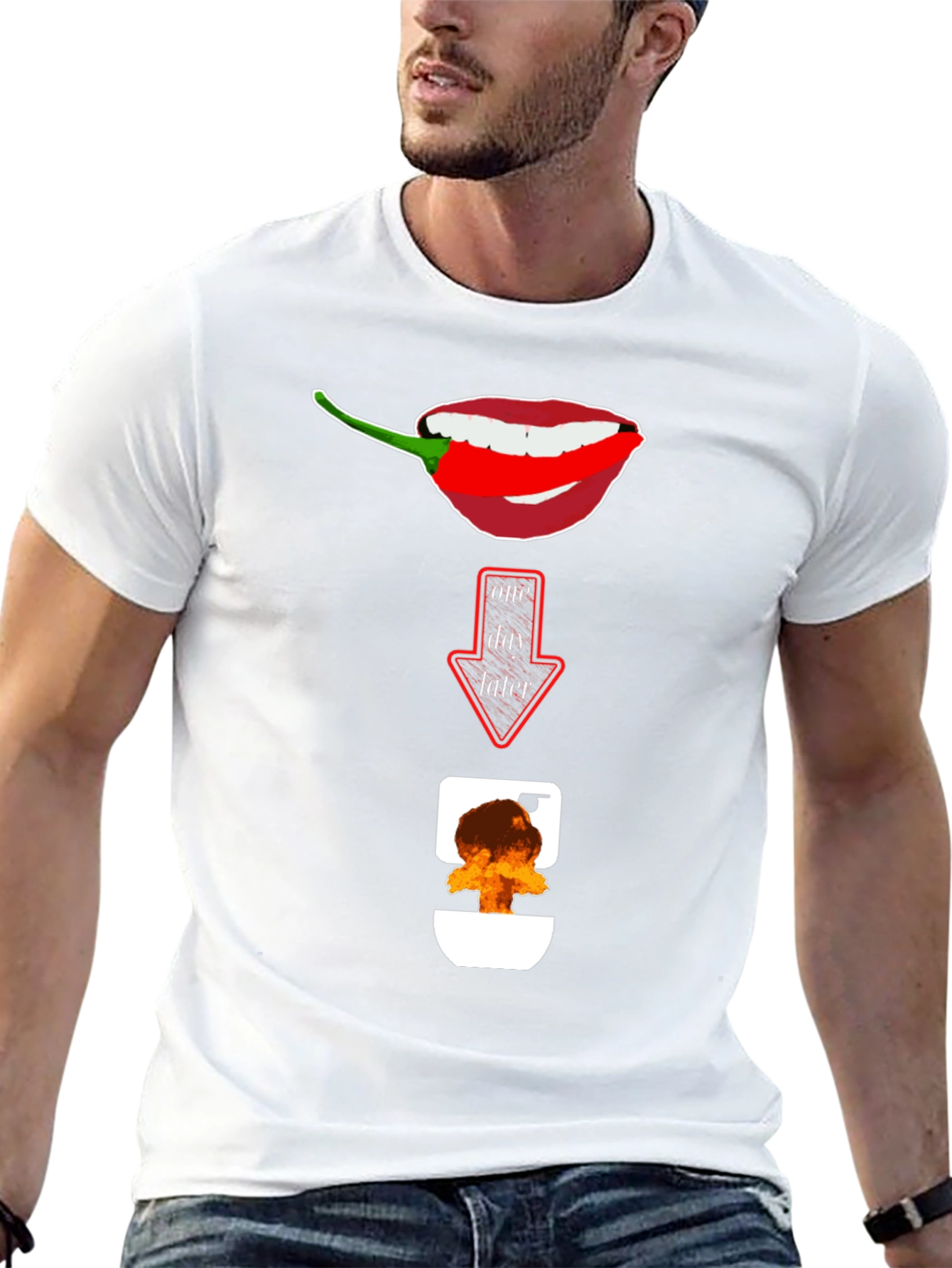 Spicy Food Humor T-Shirt: Afterburn Graphic Tee