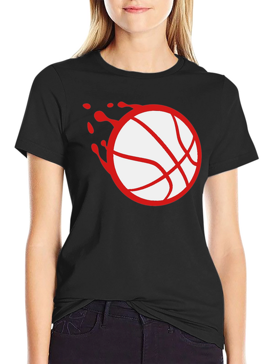 Basketball Splash Graphic Tee - Black