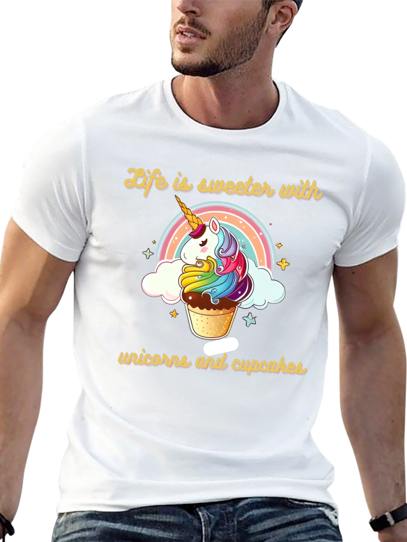 Sweet Unicorn Cupcake Graphic Tee