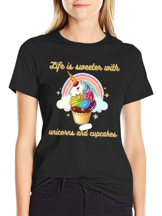 Sweet Unicorn Cupcake Graphic Tee
