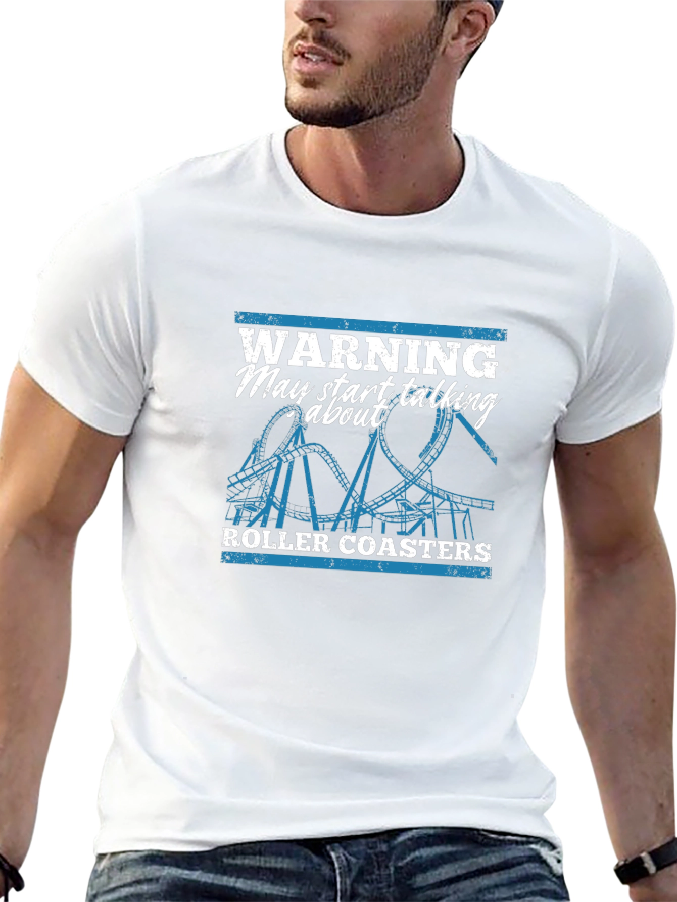 Warning Roller Coaster T-Shirt - Ride Enthusiast