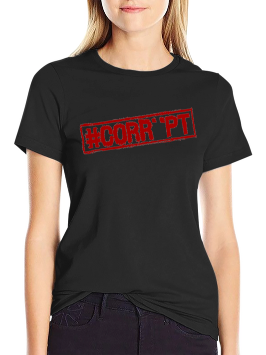 Black T-Shirt with #CORRPT Red Graphic