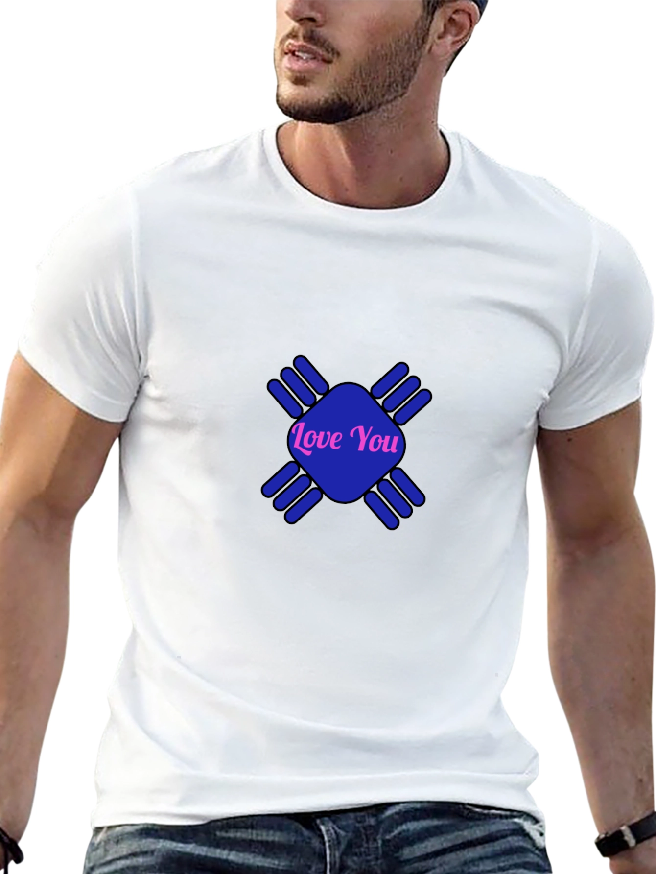 Love You Graphic Tee - Stylish Black Cotton T-Shirt