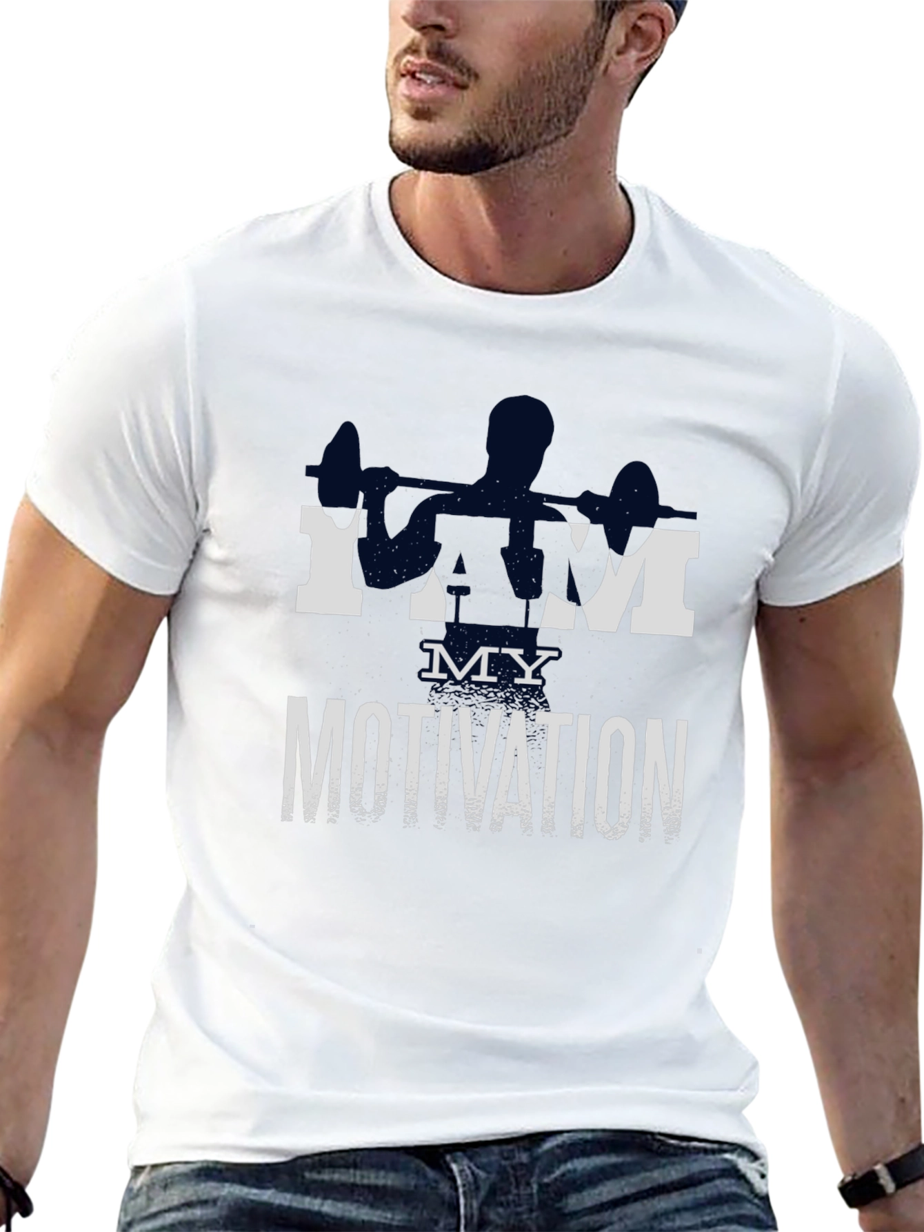 I AM MY MOTIVATION Workout T-Shirt Gym Fitness