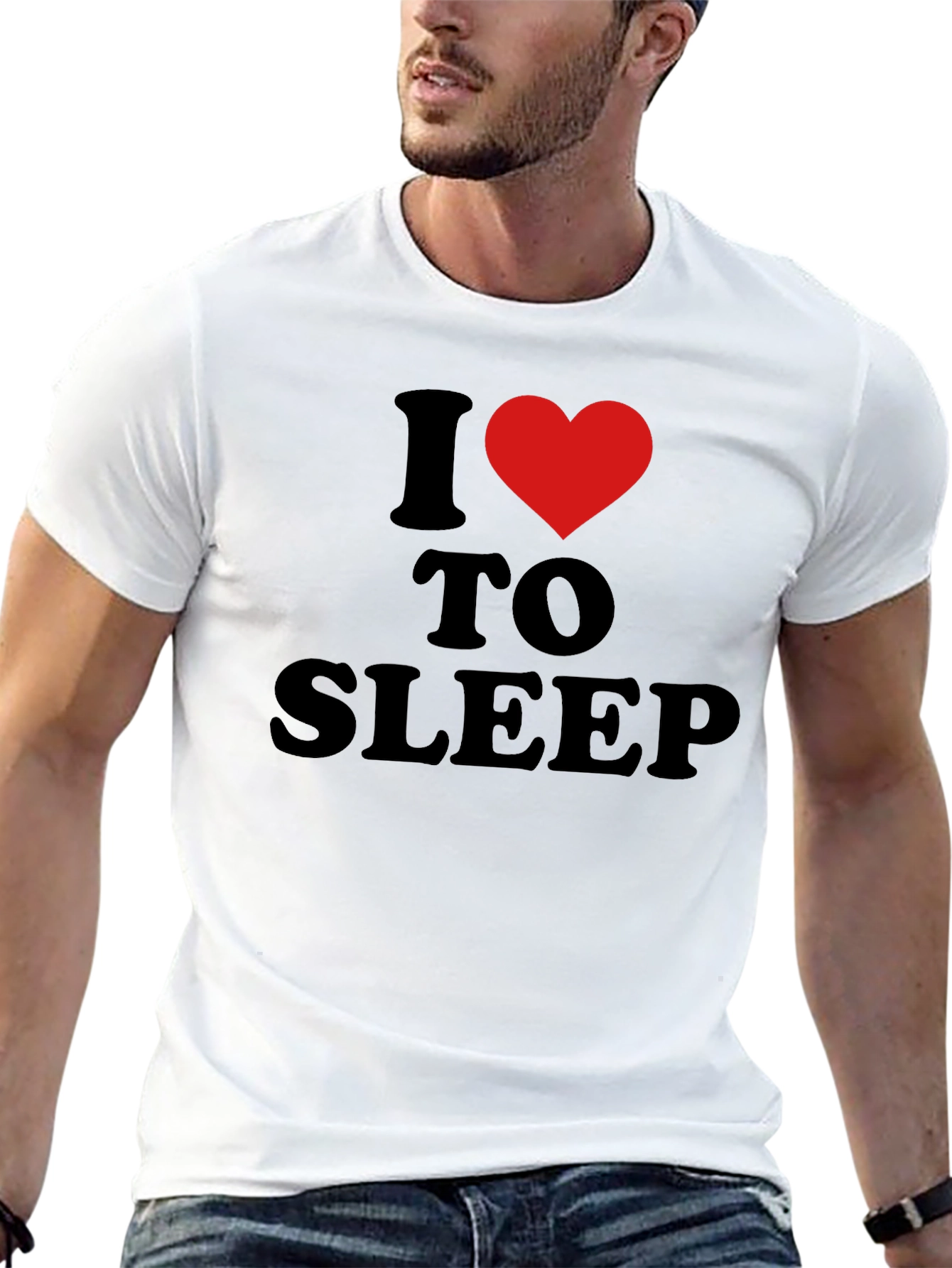 I Heart to Sleep Black T-Shirt