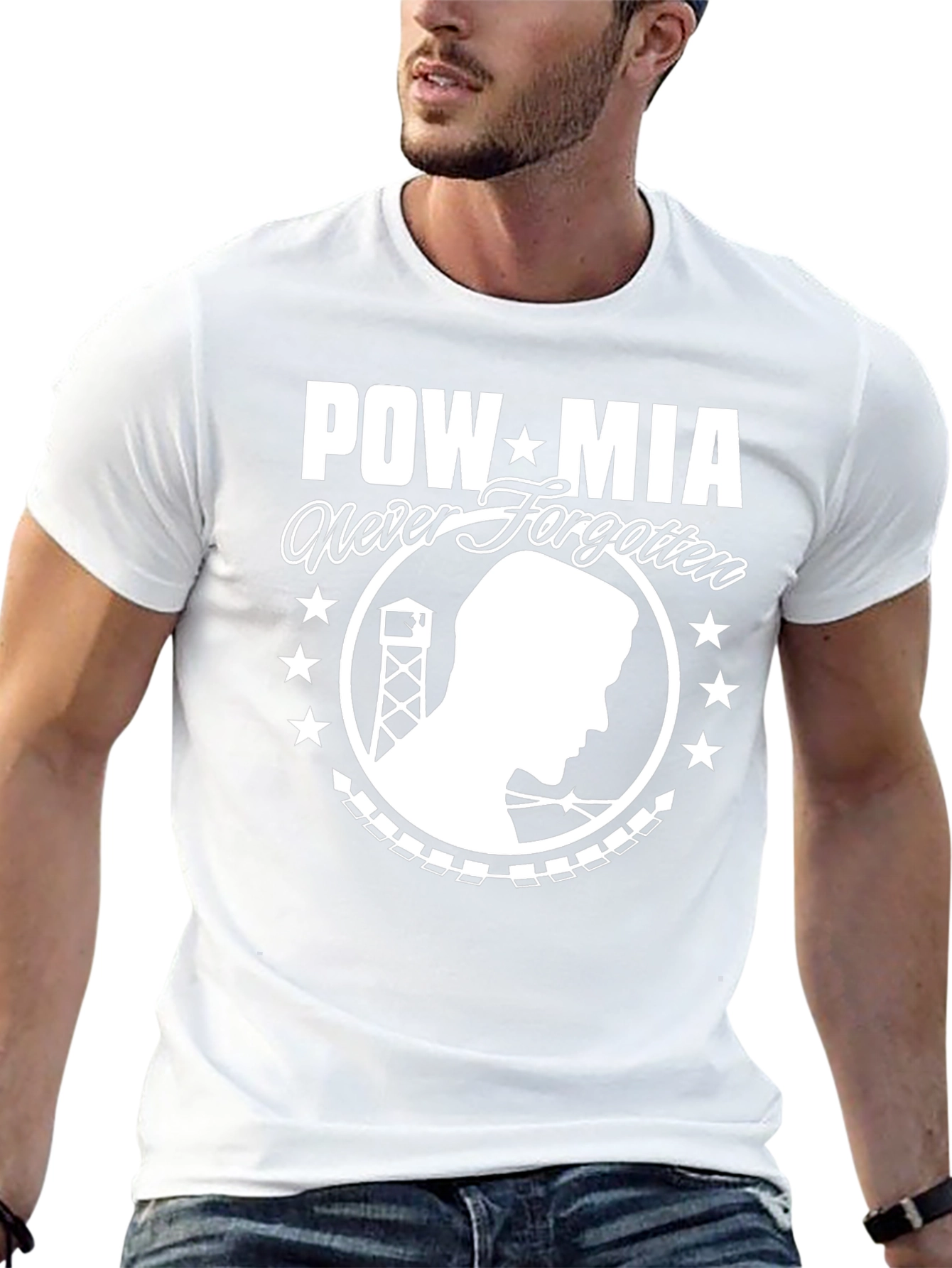 POW MIA Never Forgotten Graphic T-Shirt