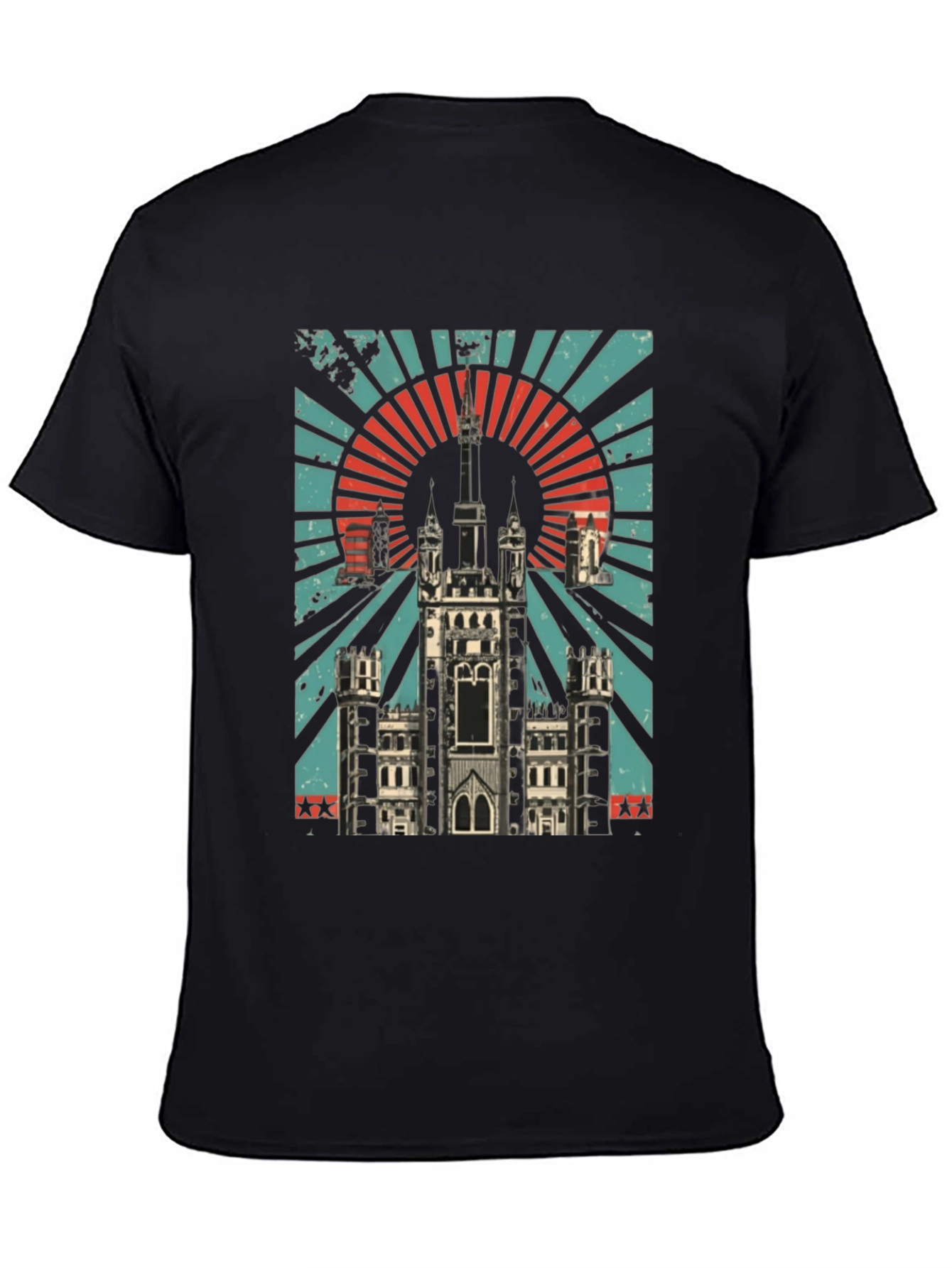 Castle Graphic Print Tee - Black