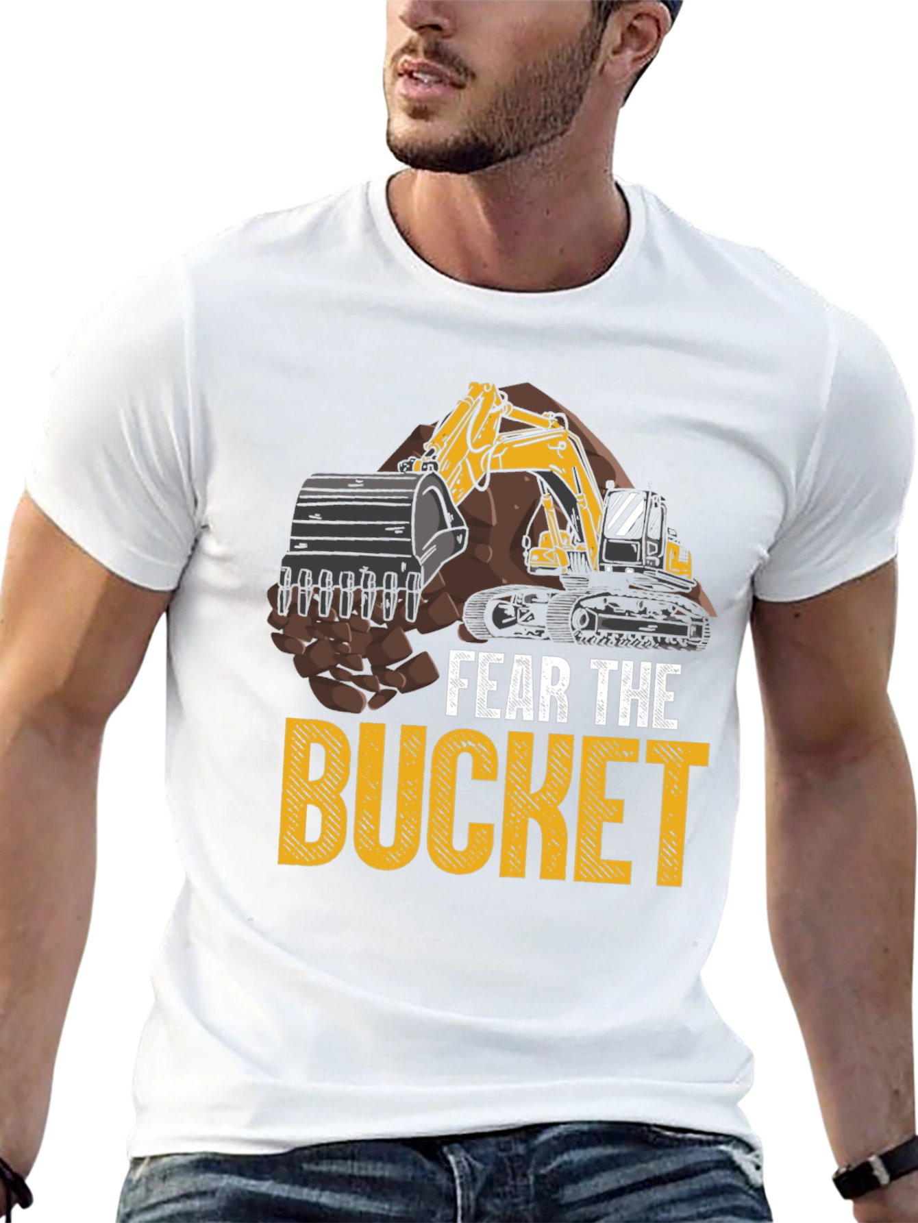 Fear the Bucket T-Shirt Excavator Construction