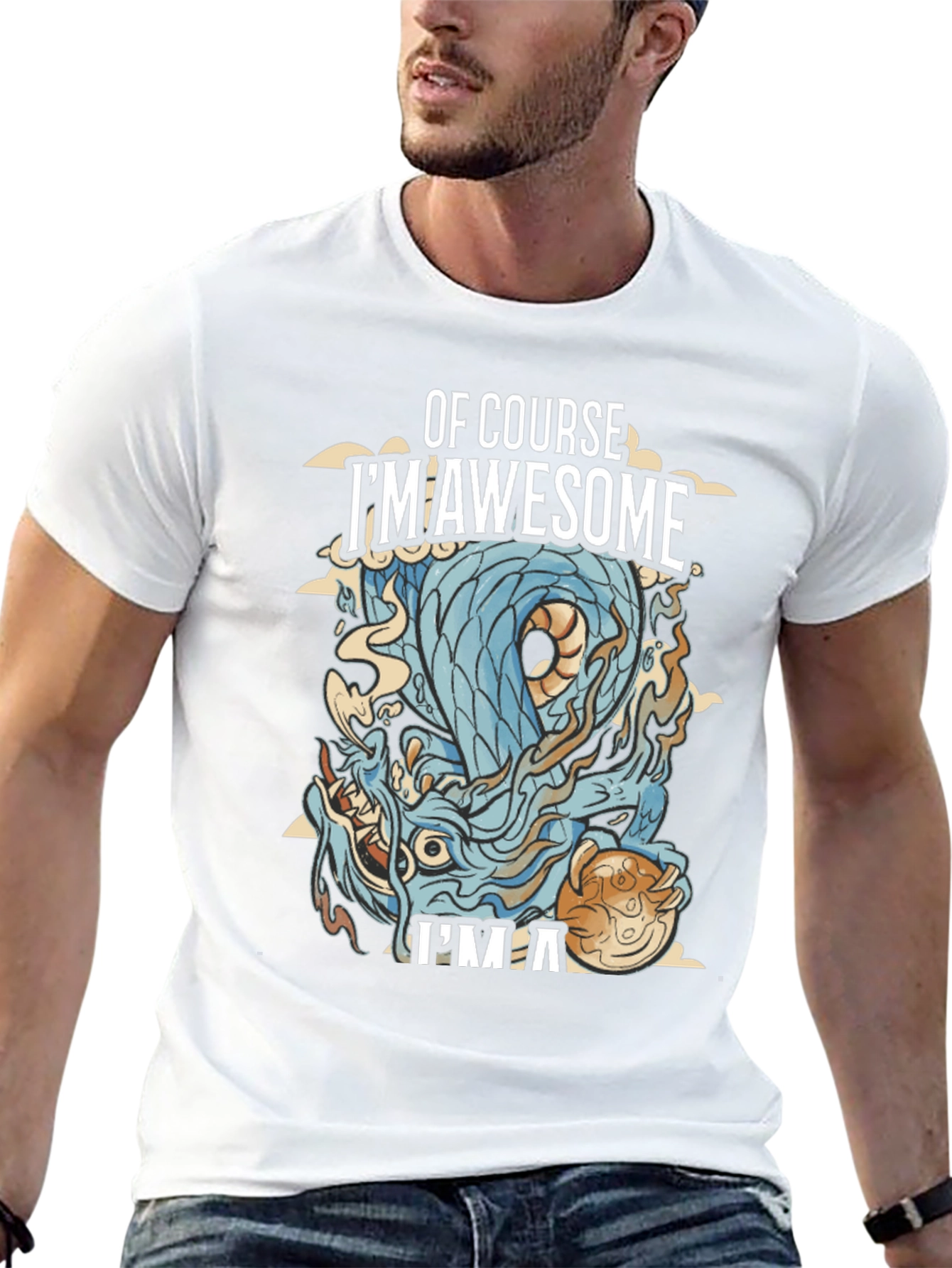 Awesome Dragon Graphic T-Shirt