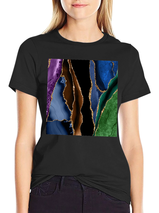 Abstract Geode Art T-Shirt - Stylish Graphic Tee