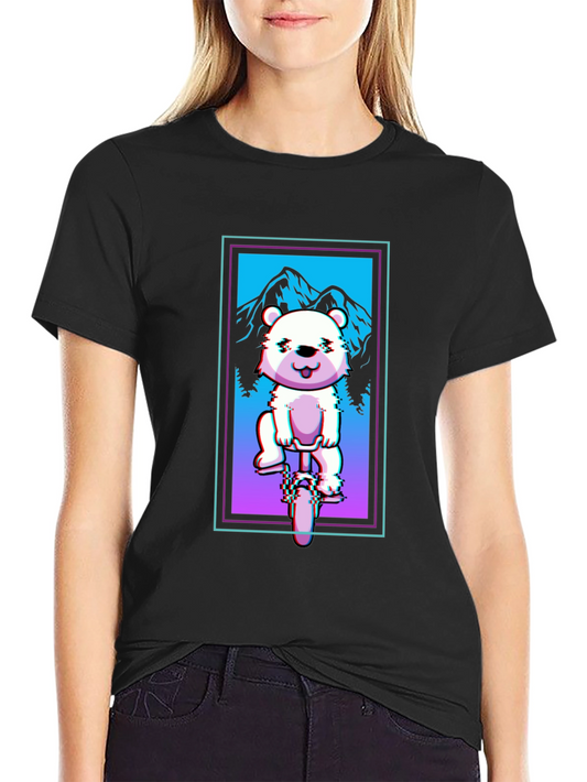 Bear on Bike Graphic Tee