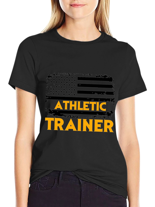 Athletic Trainer US Flag Graphic T-Shirt