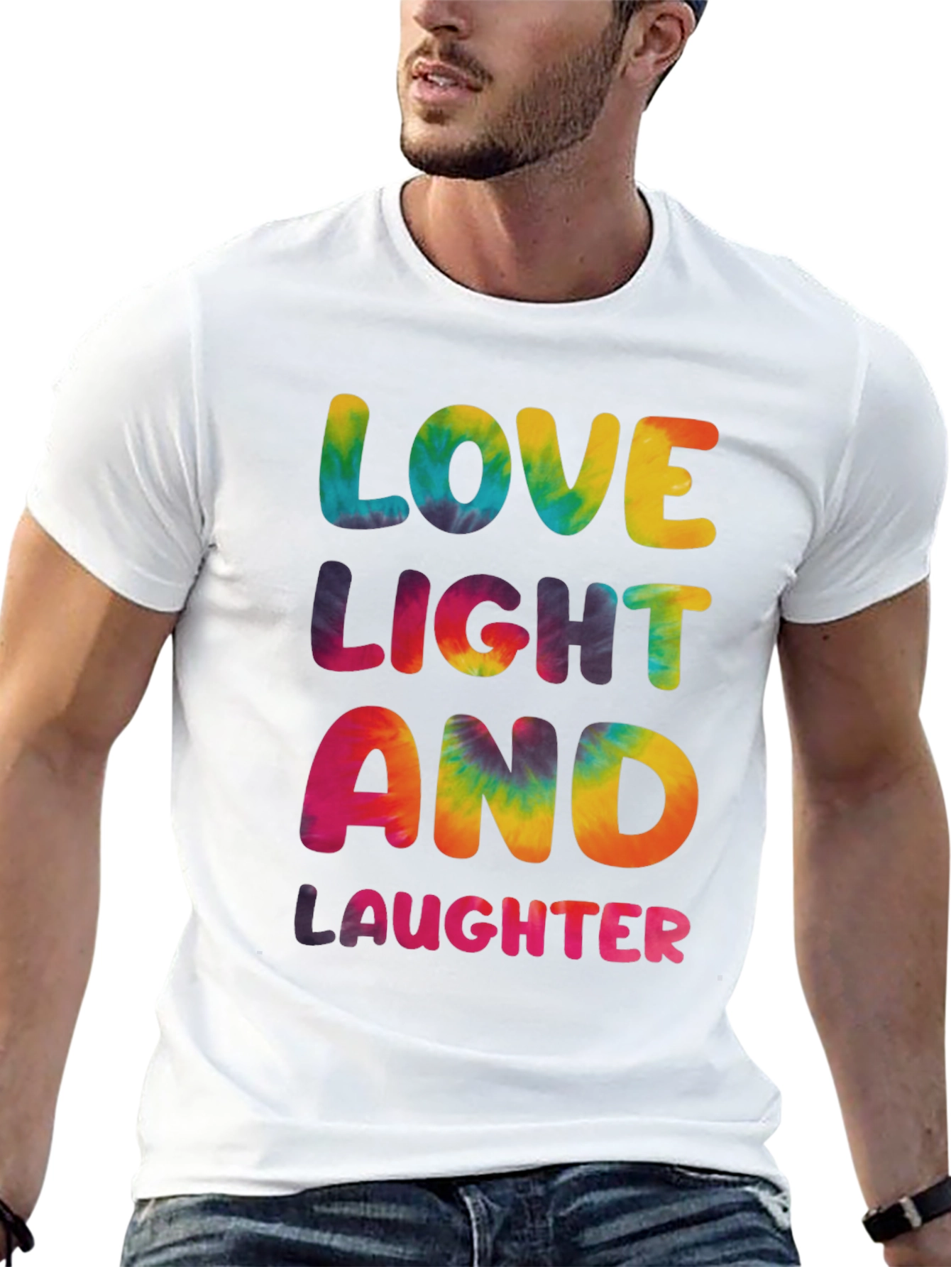 Love Light Laughter Tie Dye Graphic Tee