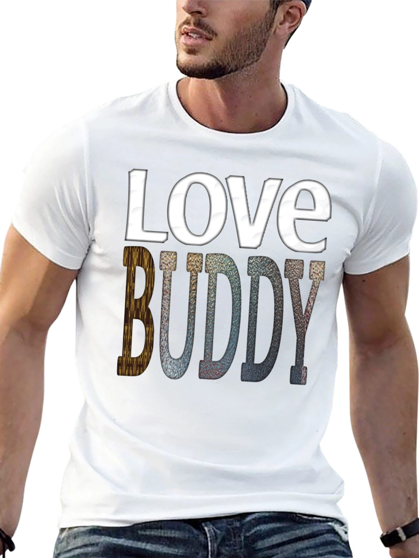 Love Buddy Graphic Print Tee
