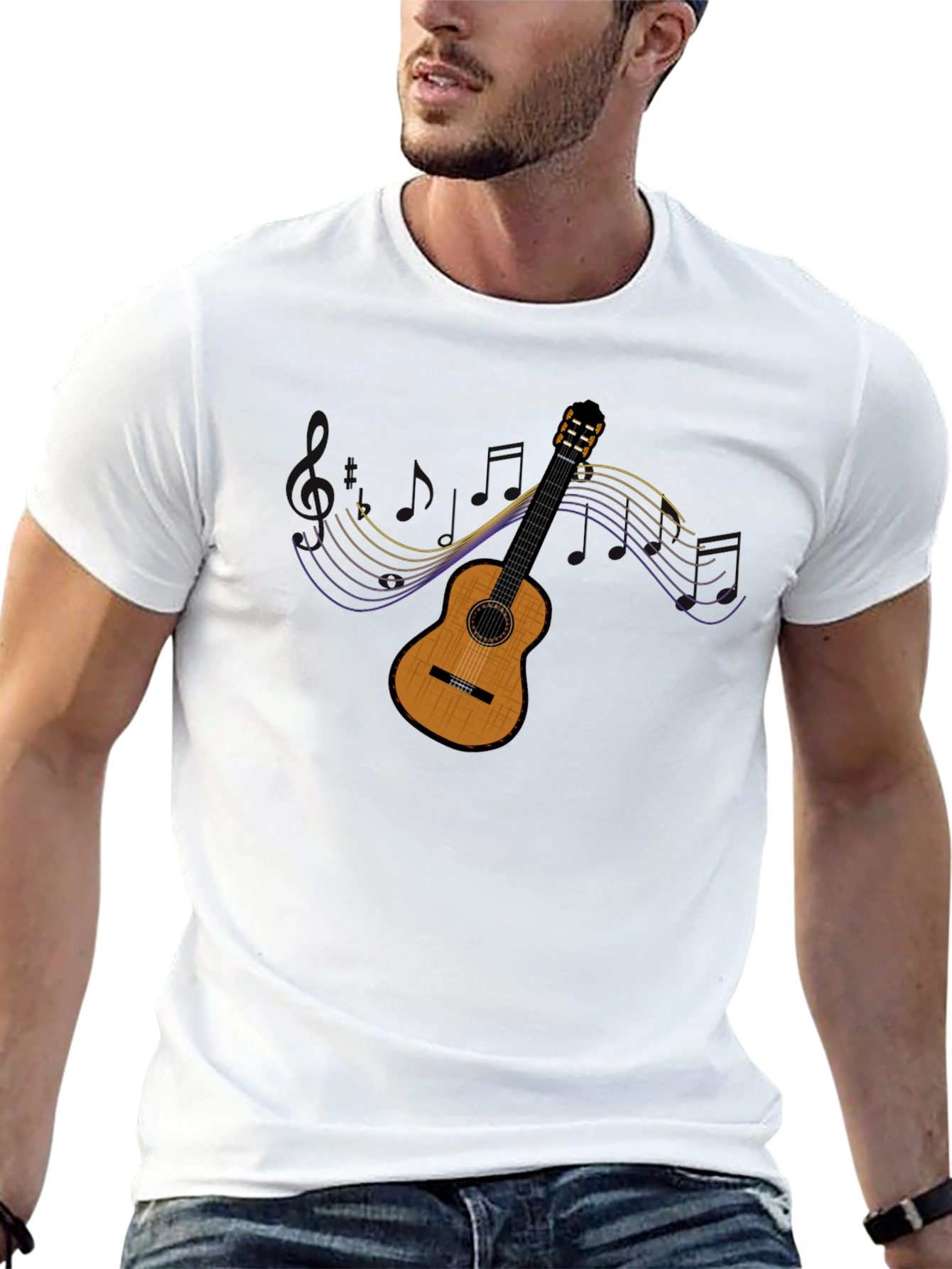 Guitar Music T-Shirt - Classic Style