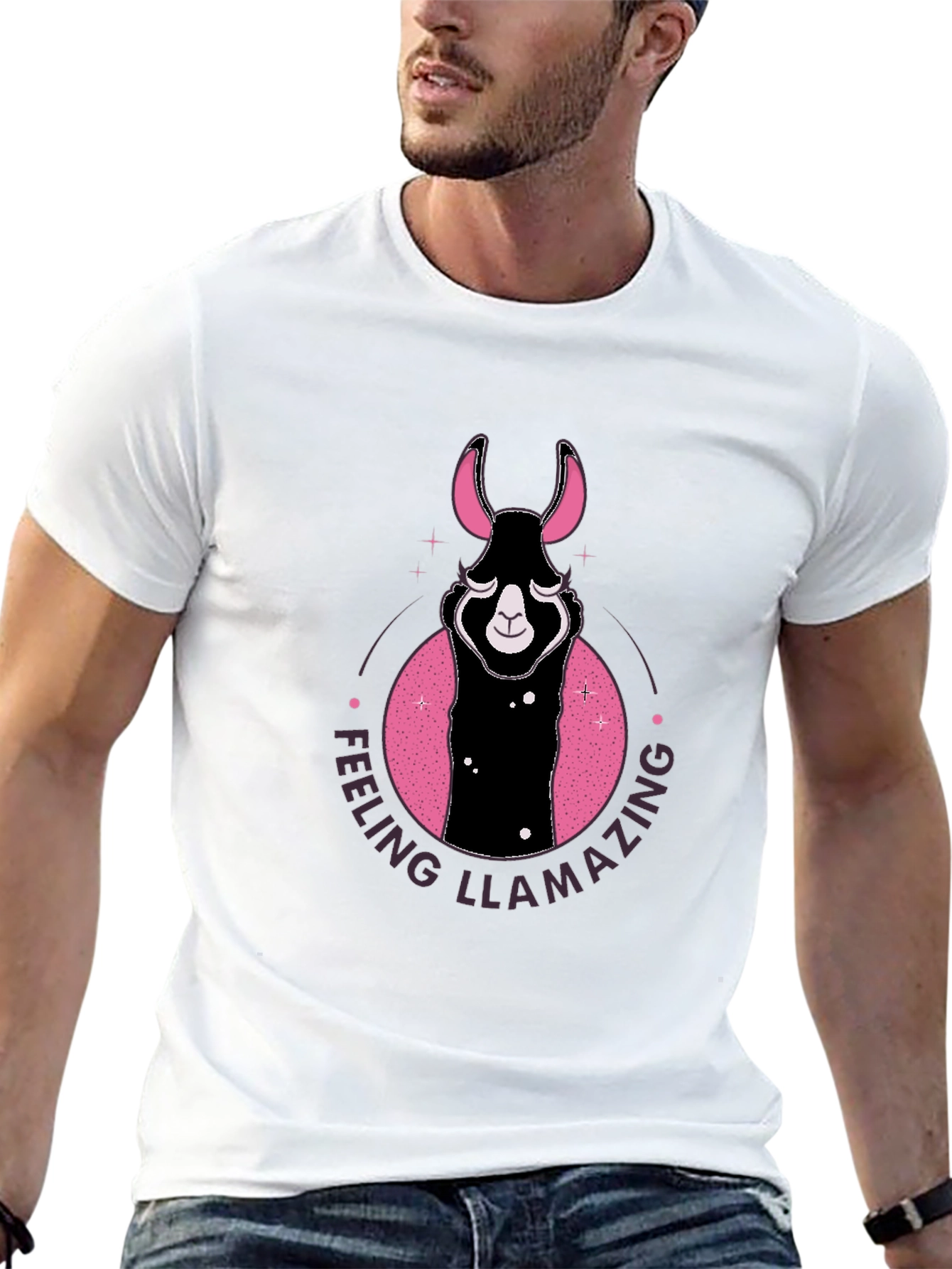 Feeling Llamazing Black Graphic Tee