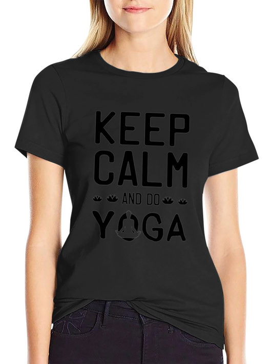 Keep Calm and Do Yoga Black T-Shirt
