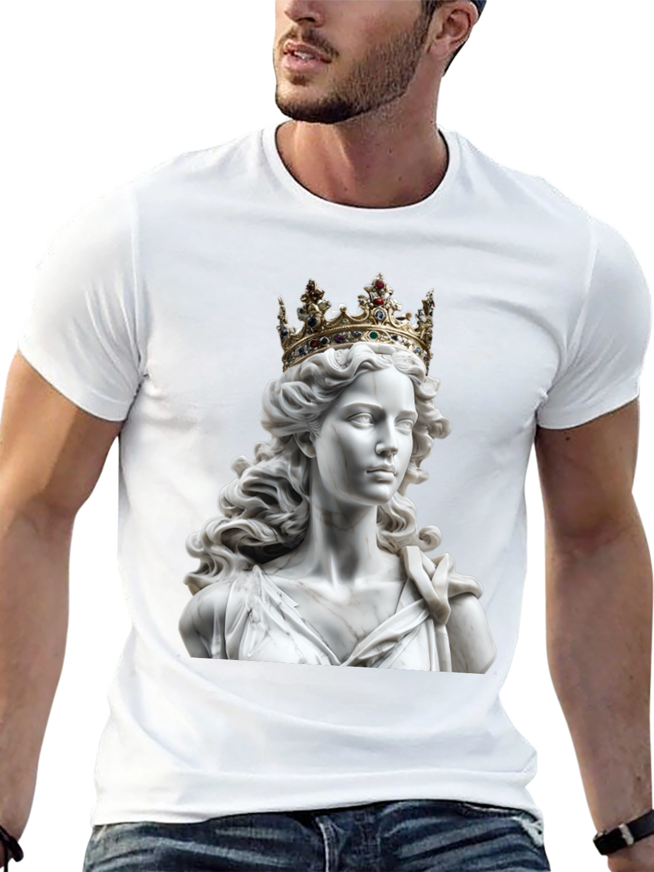 Statue Queen Graphic Tee - Regal Style