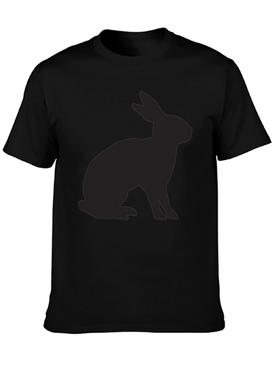 Black Rabbit Silhouette Graphic T-Shirt