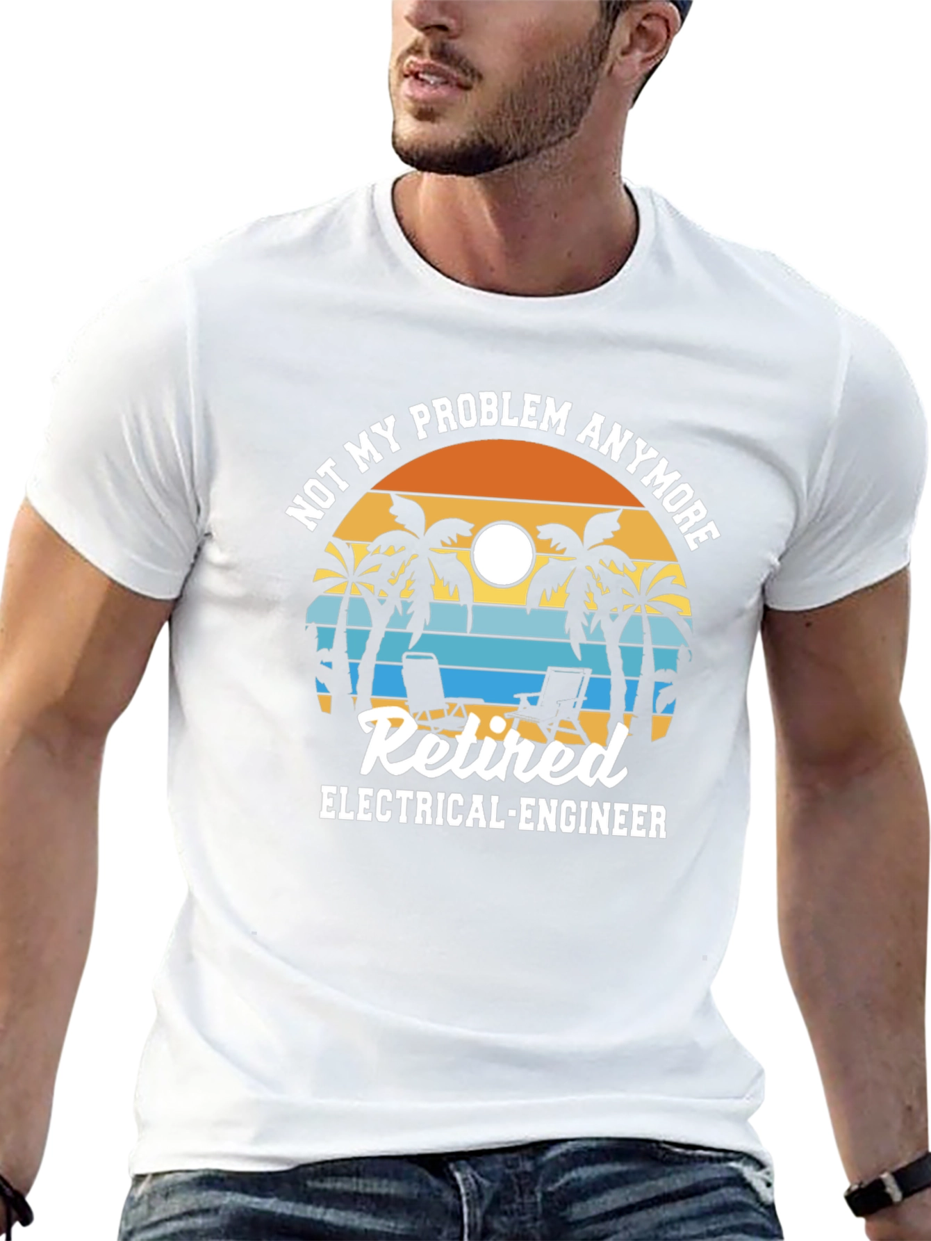 Retired Electrical Engineer Beach T-Shirt