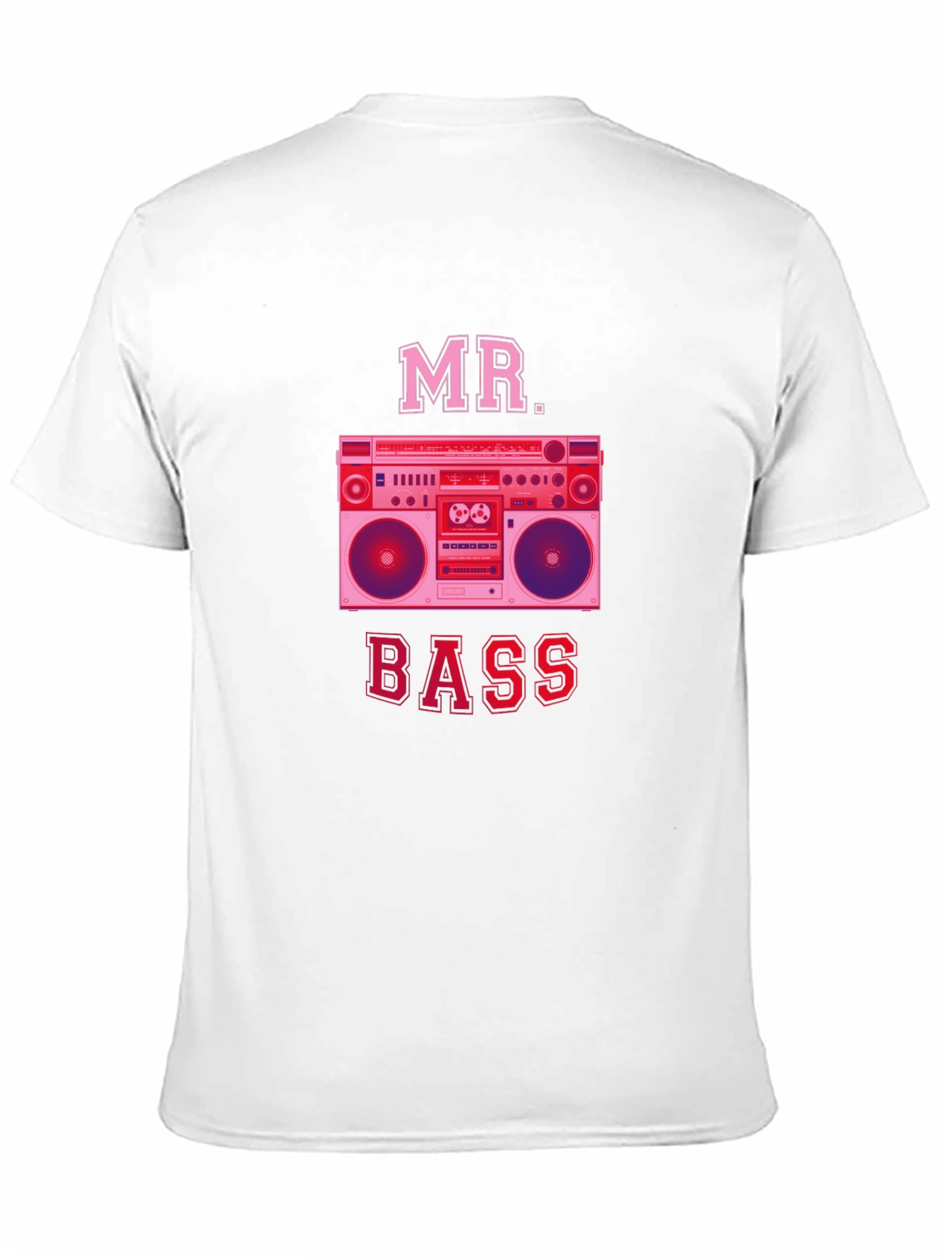Mr. Bass Retro Boombox Graphic Tee - Black