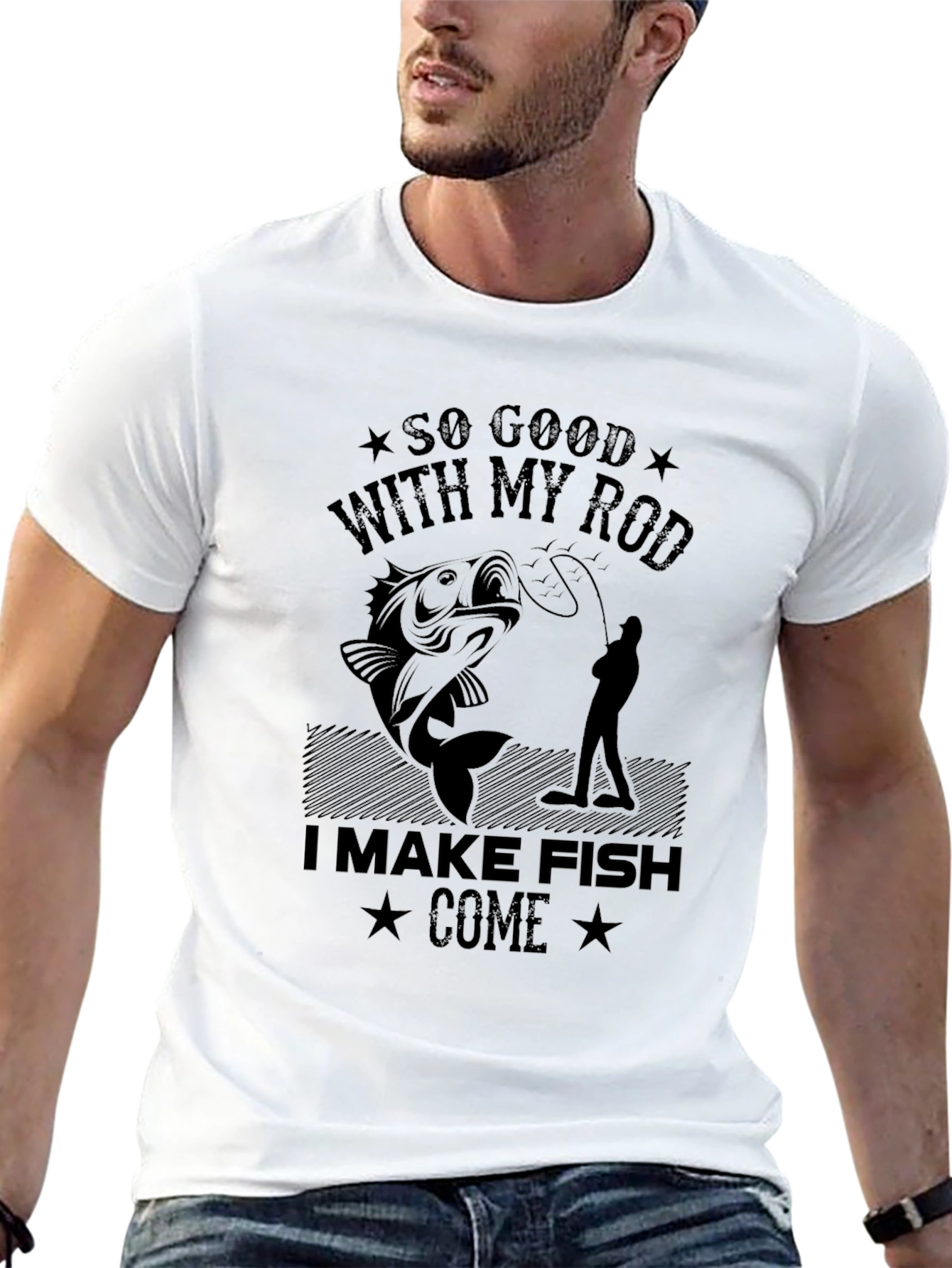 Funny Fishing T-Shirt - So Good With My Rod
