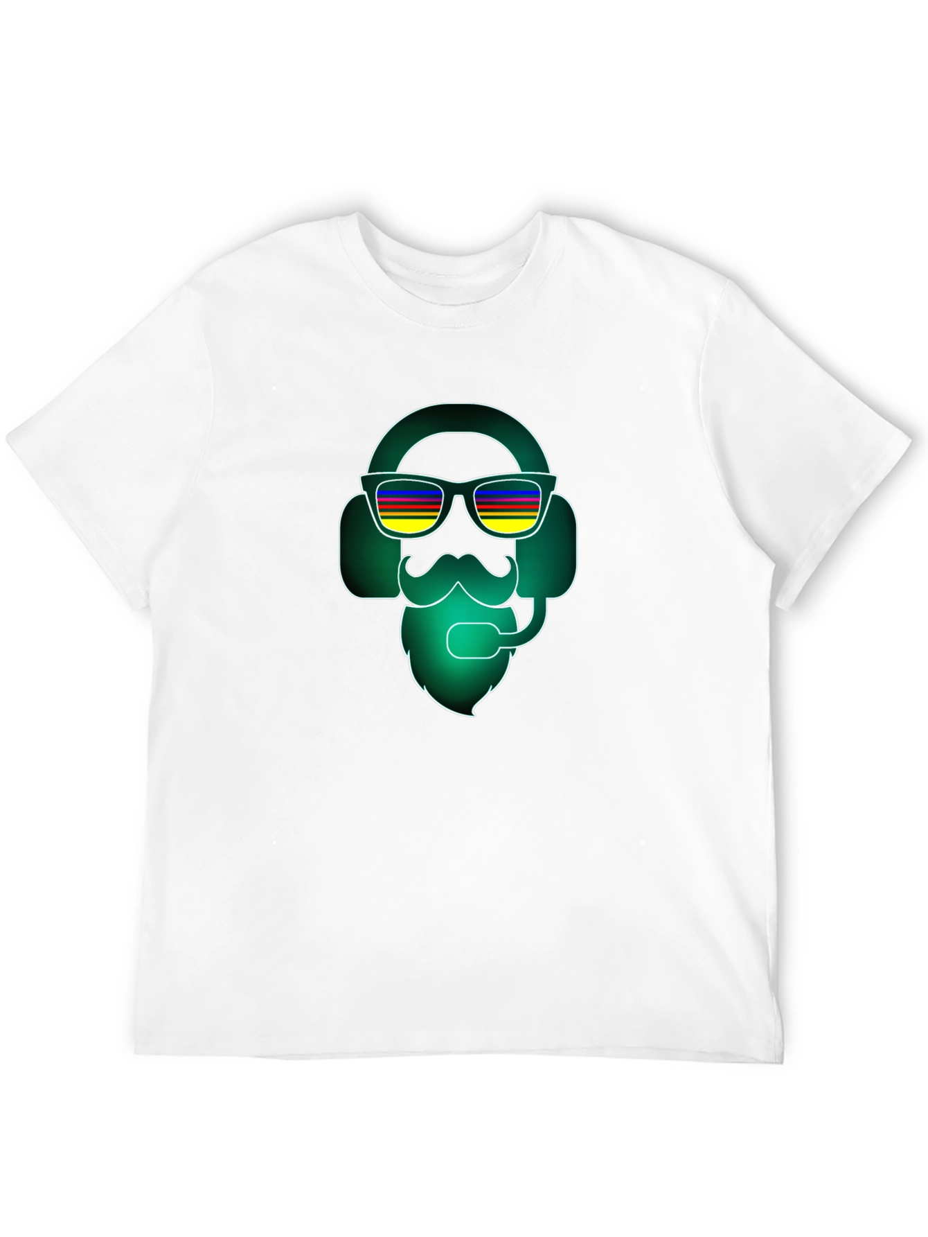 Cool Gamer Bearded Headset T-Shirt