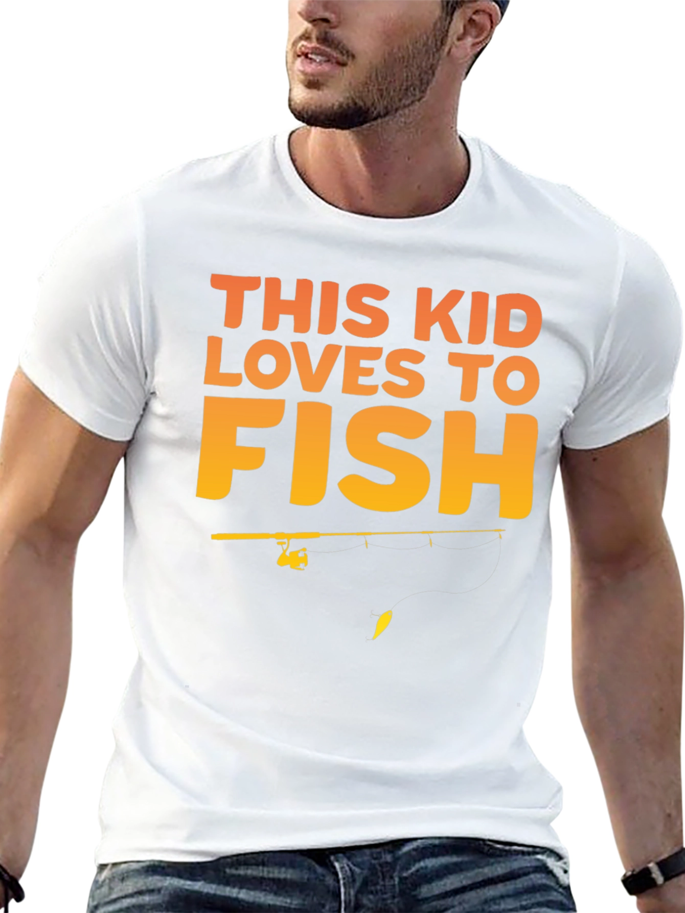 This Kid Loves to Fish Graphic Tee