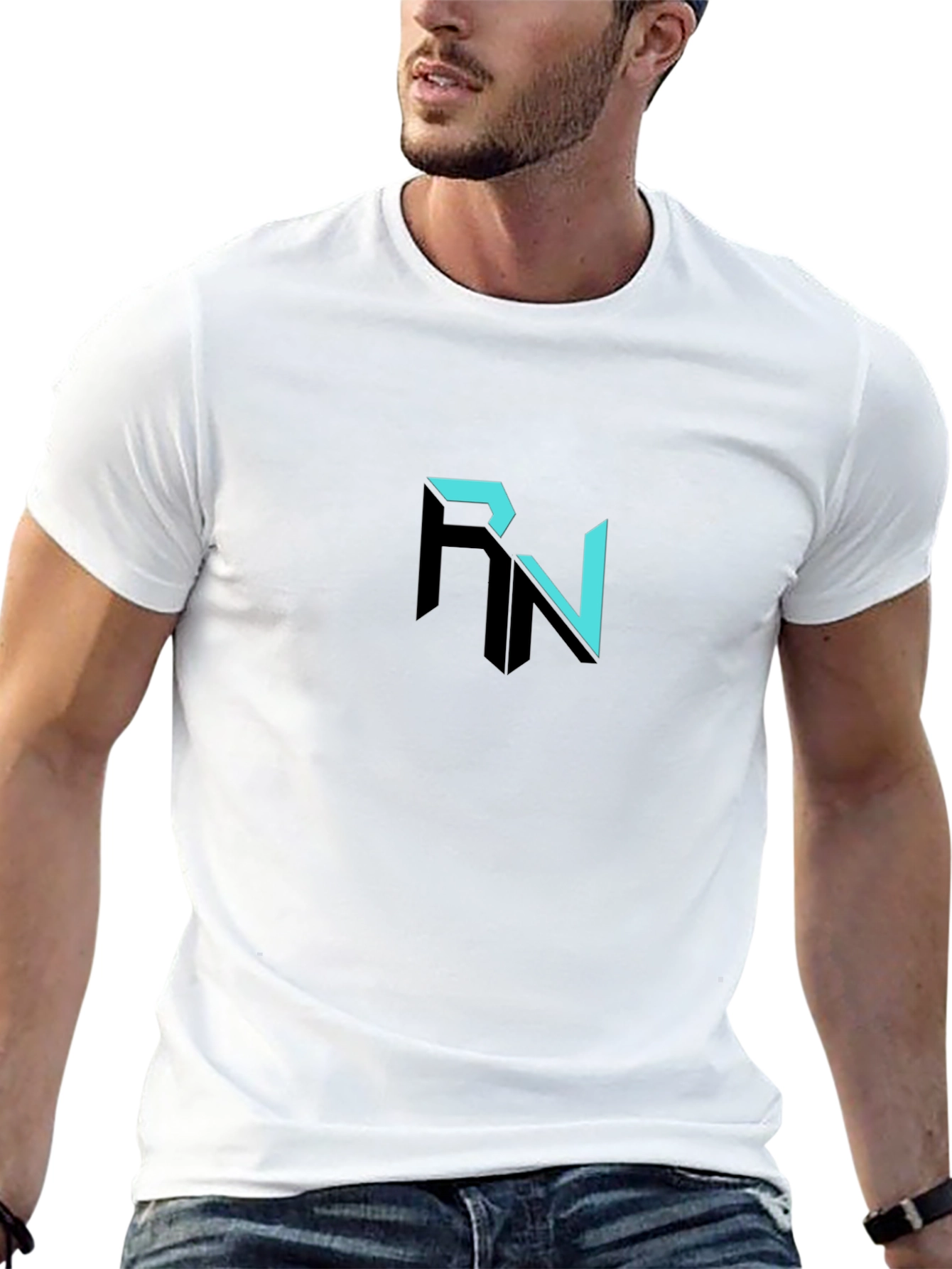 Stylish Black RN Graphic Tee