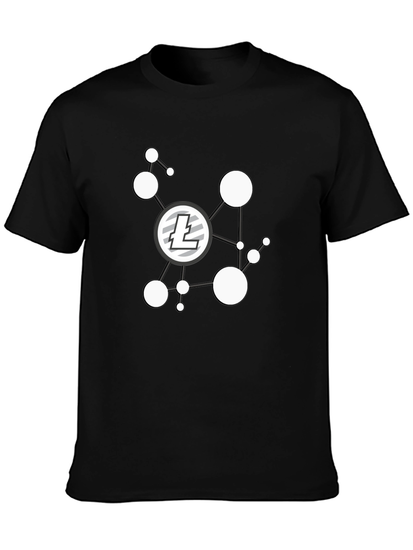 Litecoin Crypto Network Black T-Shirt