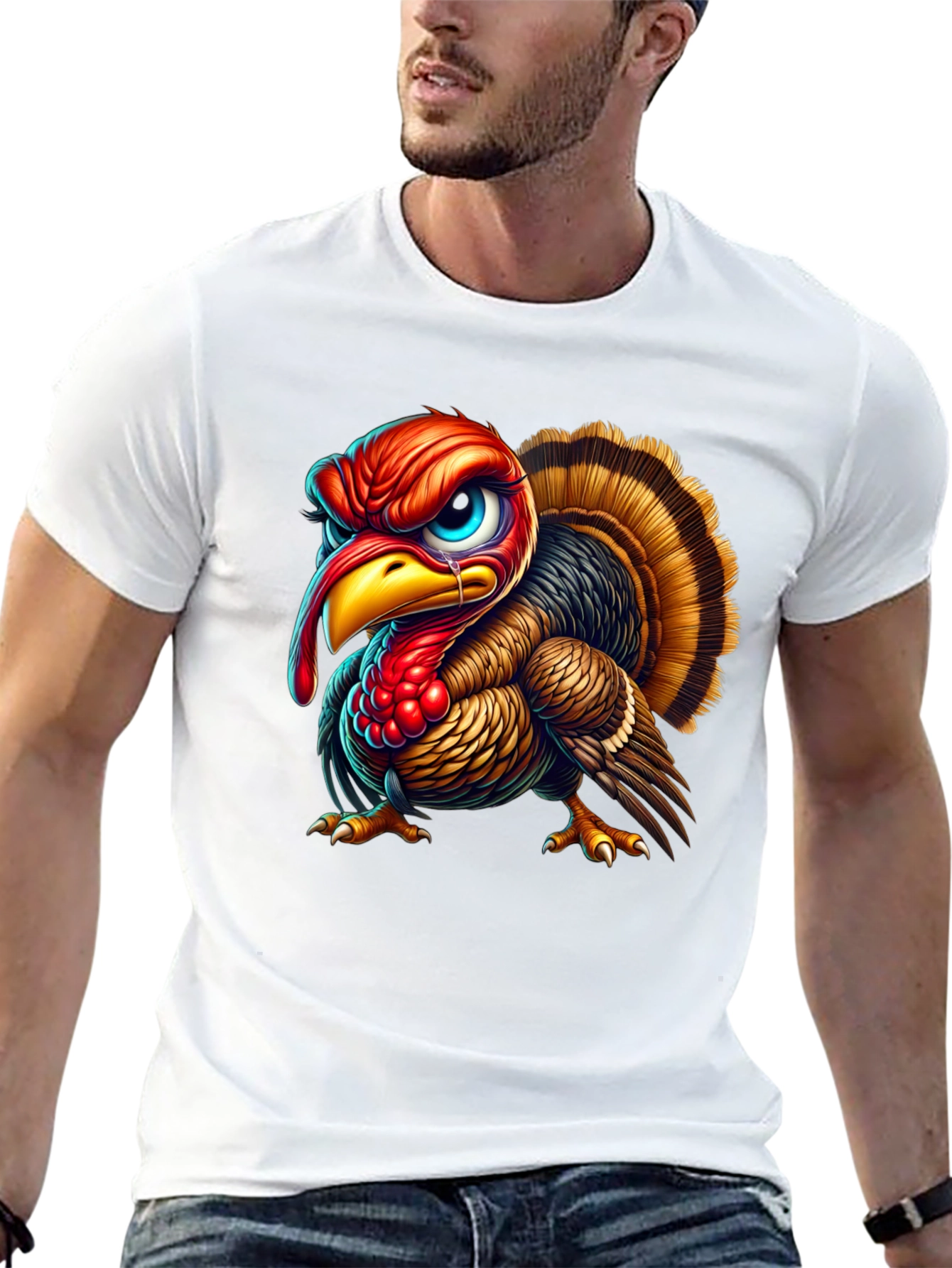 Angry Turkey Graphic Tee - Thanksgiving Humor