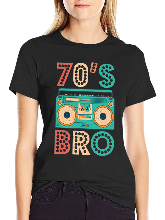 70s Bro T-Shirt - Retro Boombox Tee