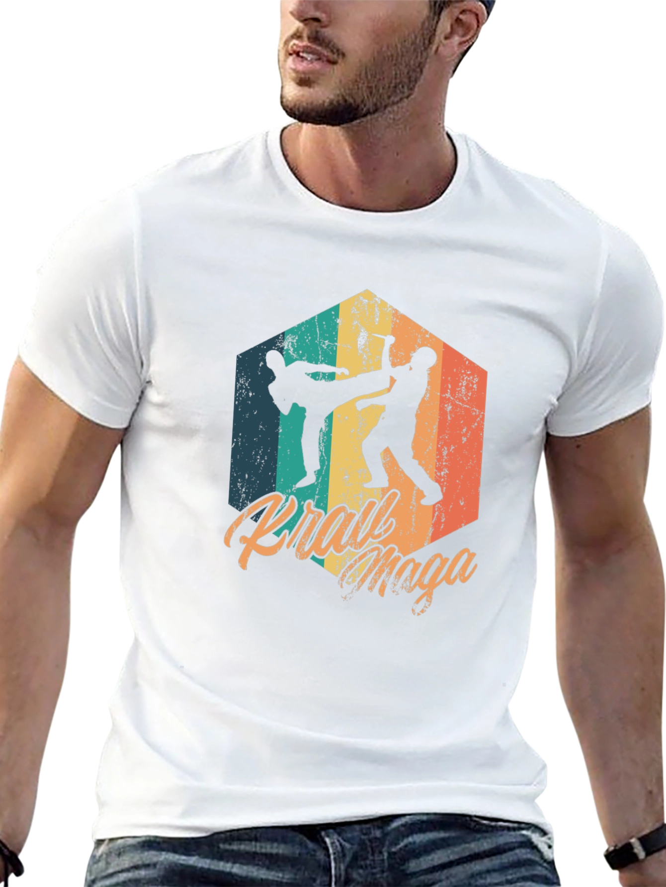 Krav Maga Retro T-Shirt Martial Arts Graphic Tee