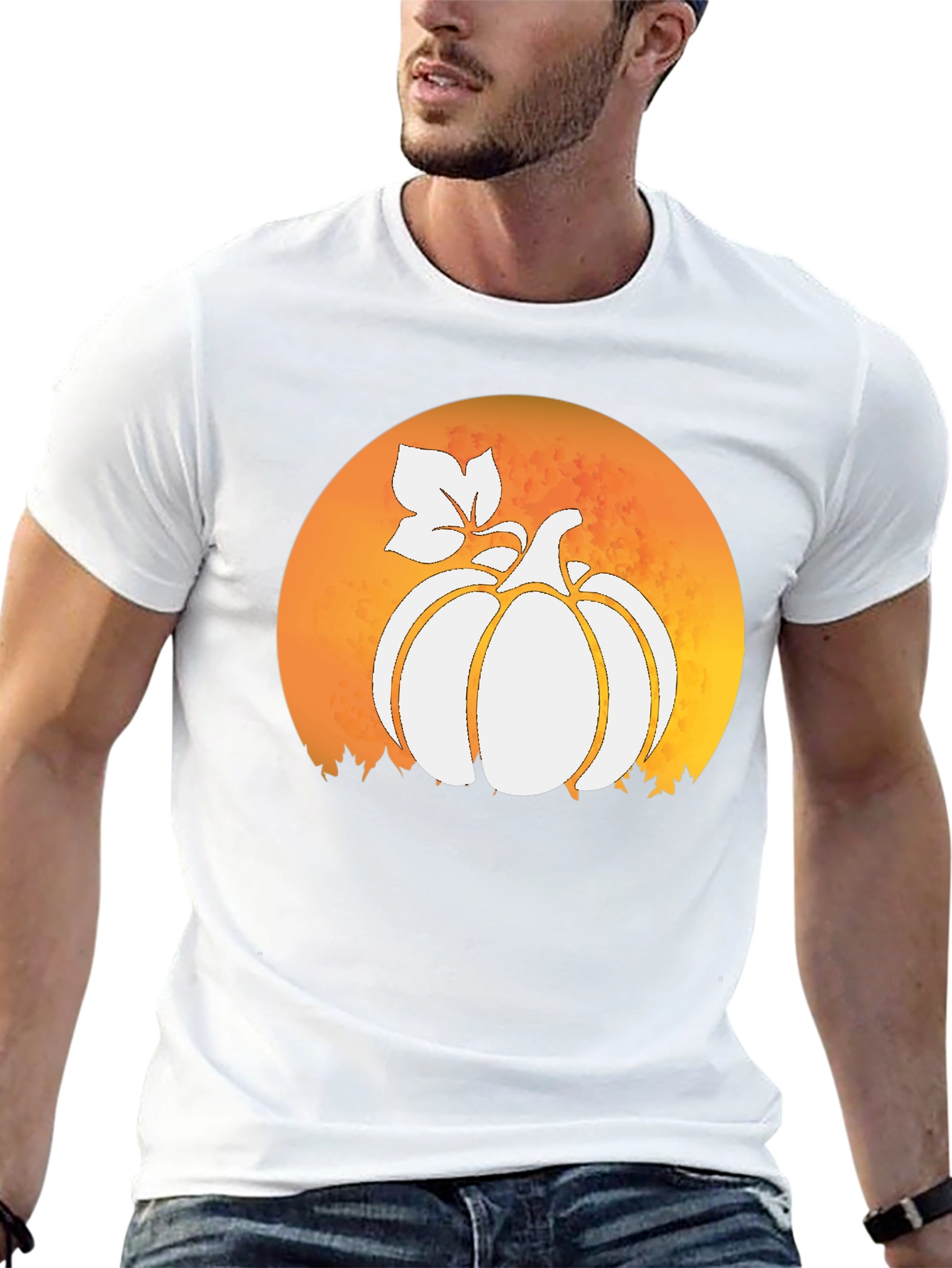 Pumpkin Moon Black T-Shirt - Fall Harvest Tee