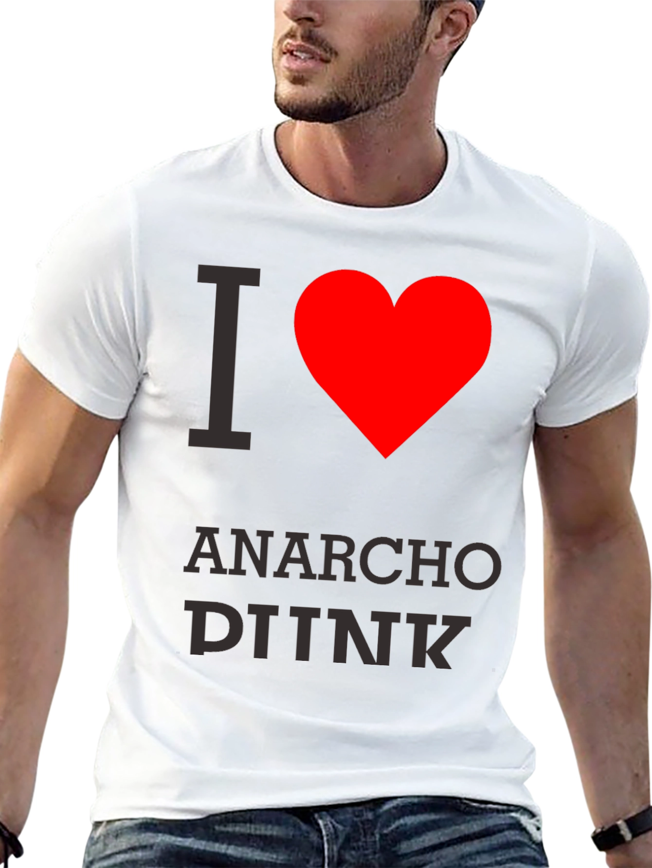I Heart Anarcho DINK Black T-Shirt