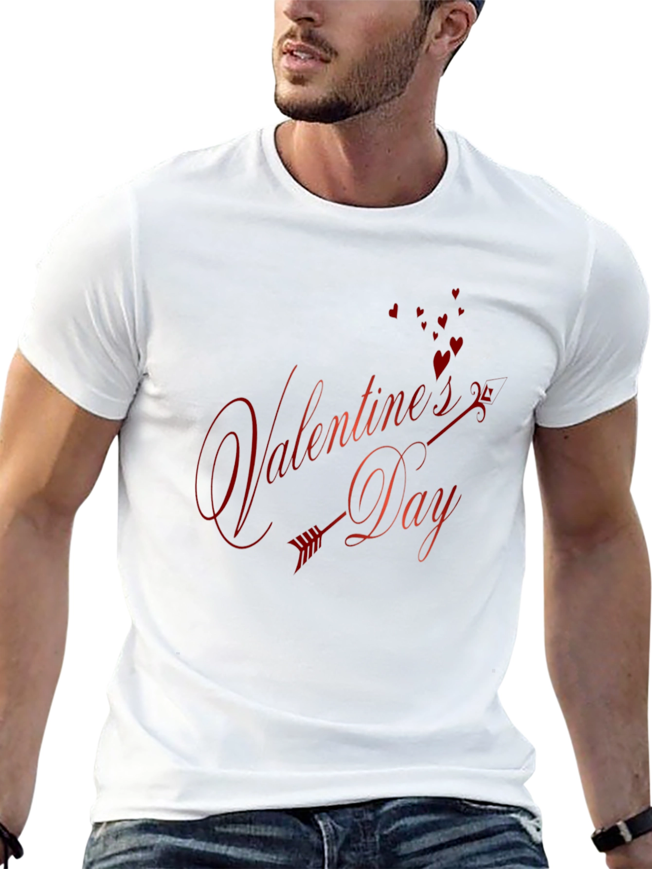 Valentines Day Black Graphic Tee
