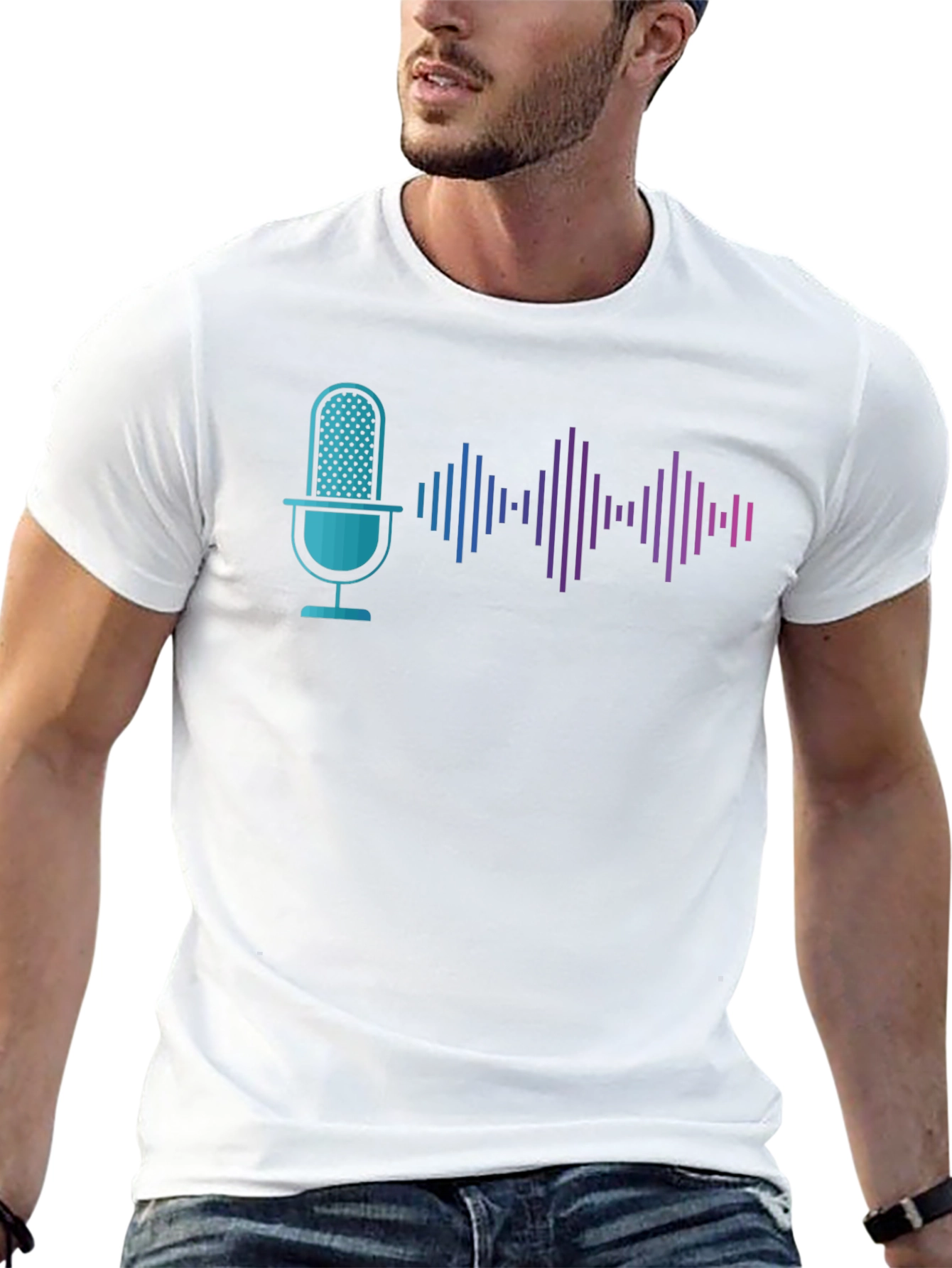 Podcast Wave Graphic Tee - Black