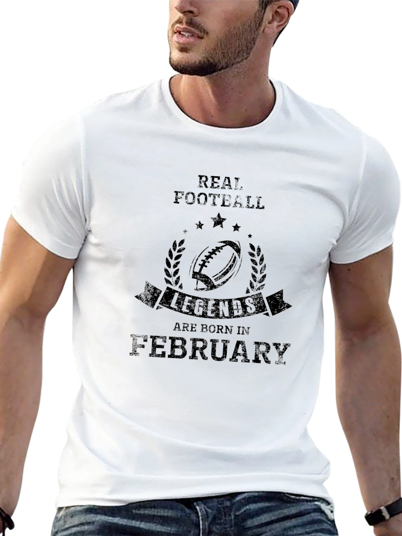 Real Football Legends February Black T-Shirt