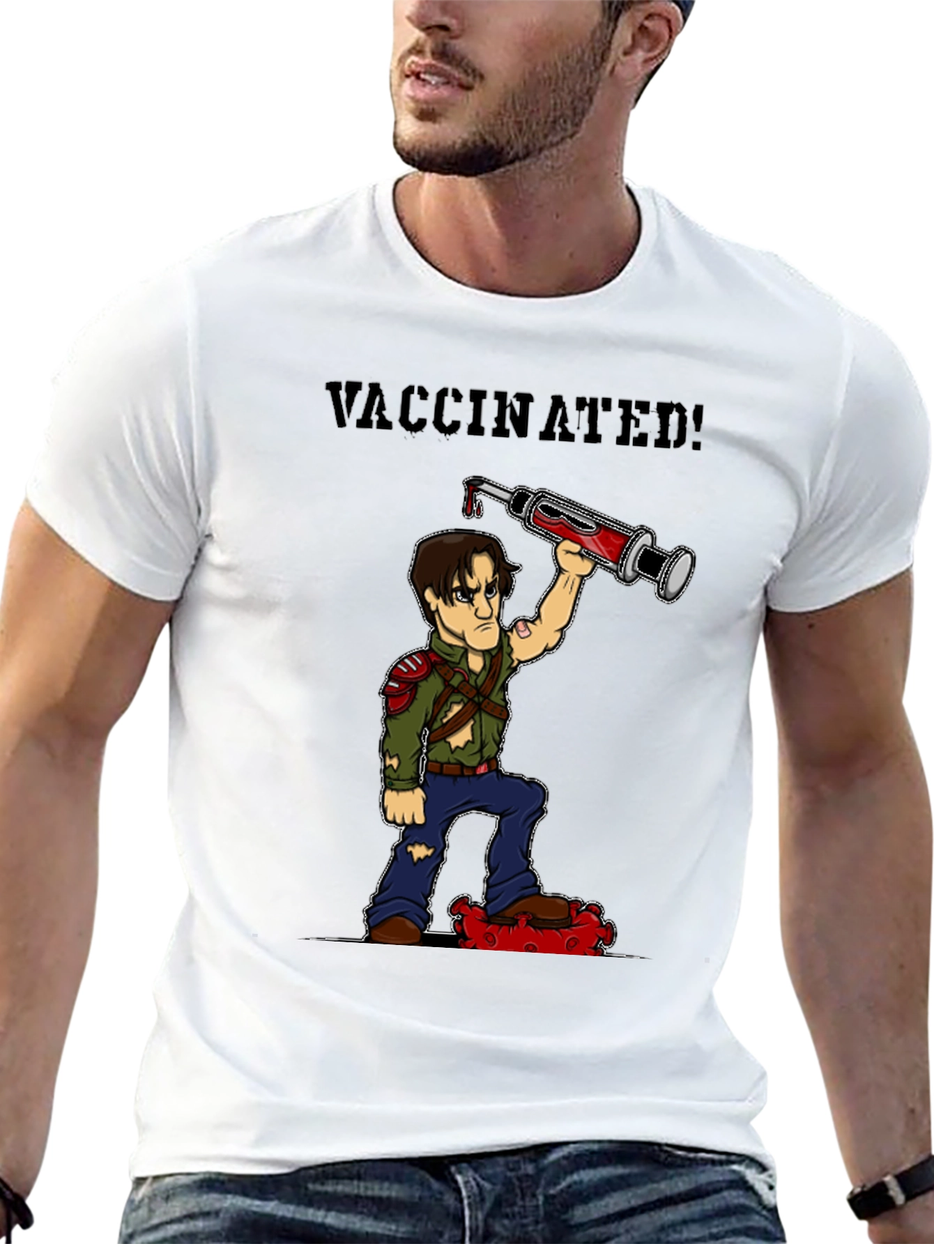 Vaccinated Zombie T-Shirt: Virus Slayer
