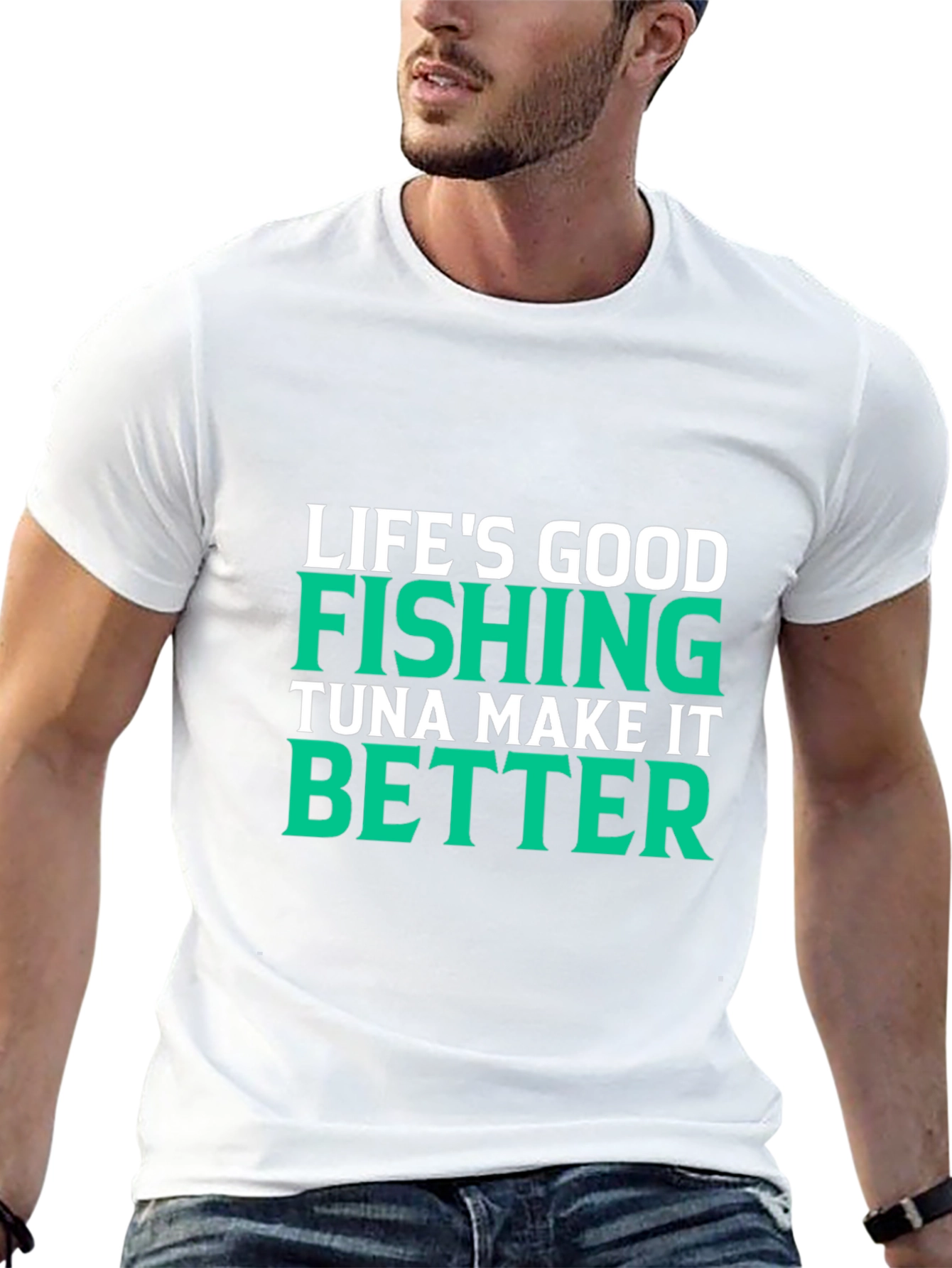 Lifes Good Fishing Makes It Better Black T-Shirt