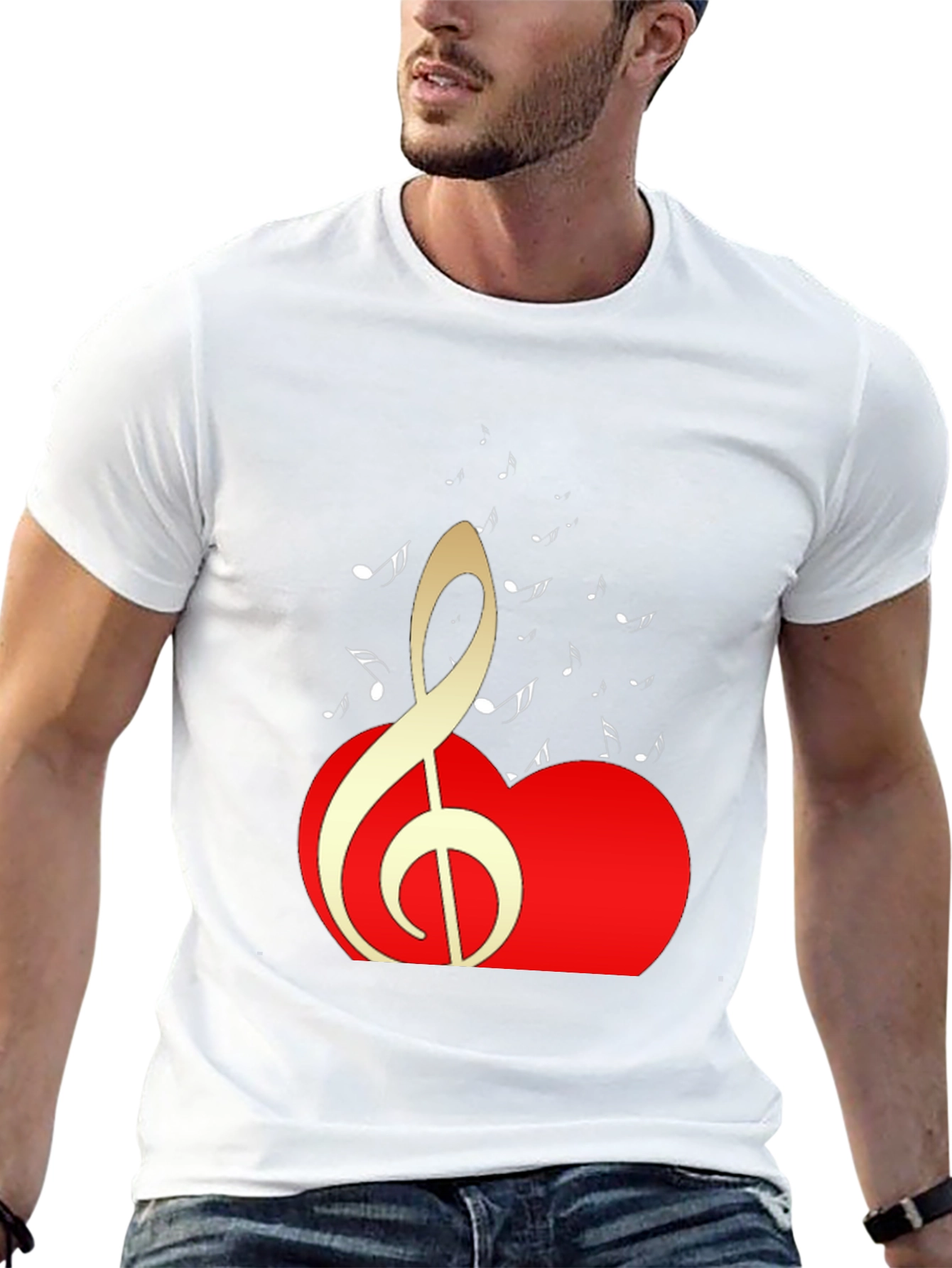 Musical Heartbeat Black T-Shirt