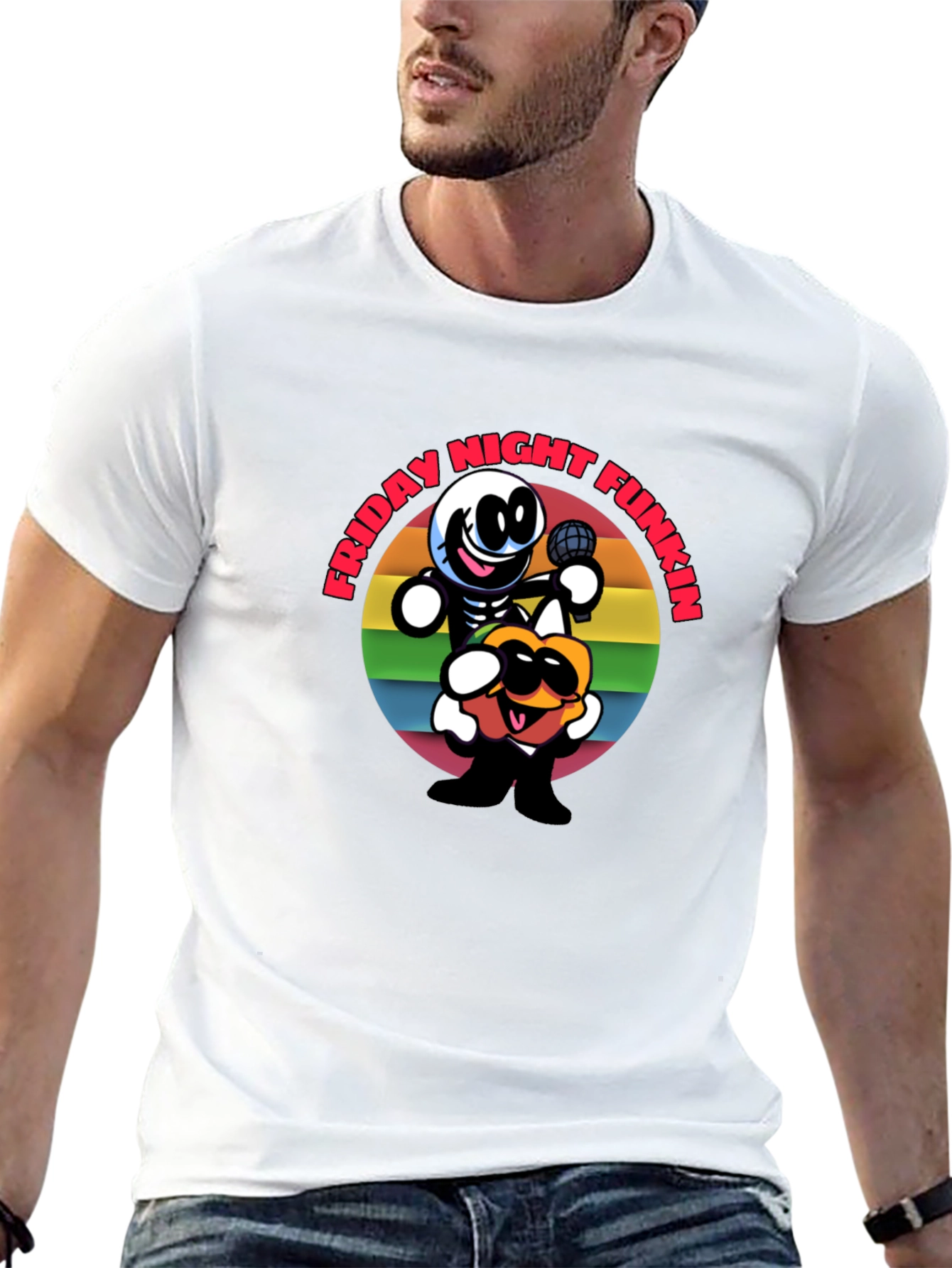Friday Night Funkin Cartoon Graphic Tee
