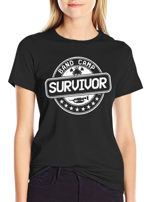 Band Camp Survivor Graphic T-Shirt - Black