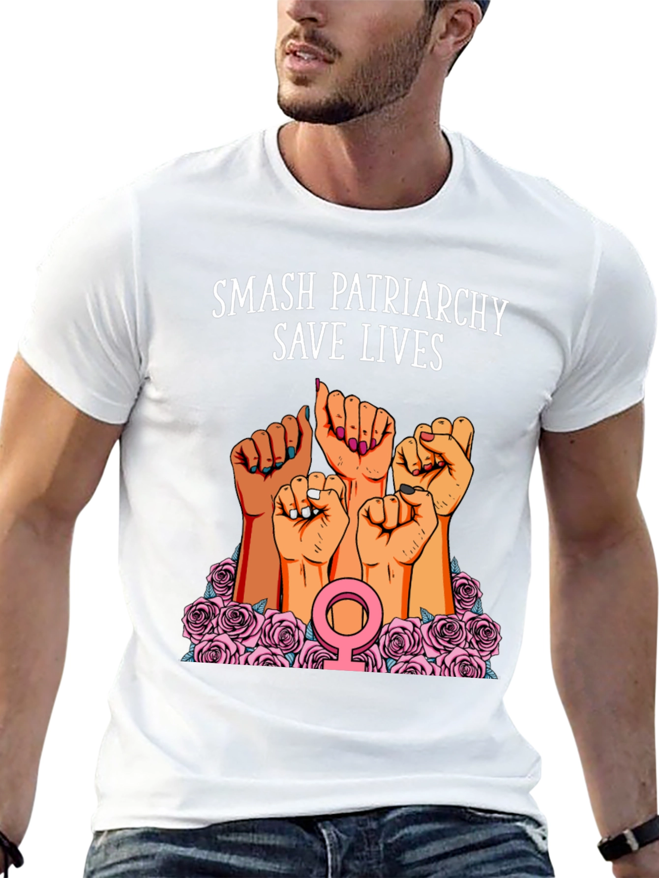 Smash Patriarchy Save Lives Graphic T-Shirt