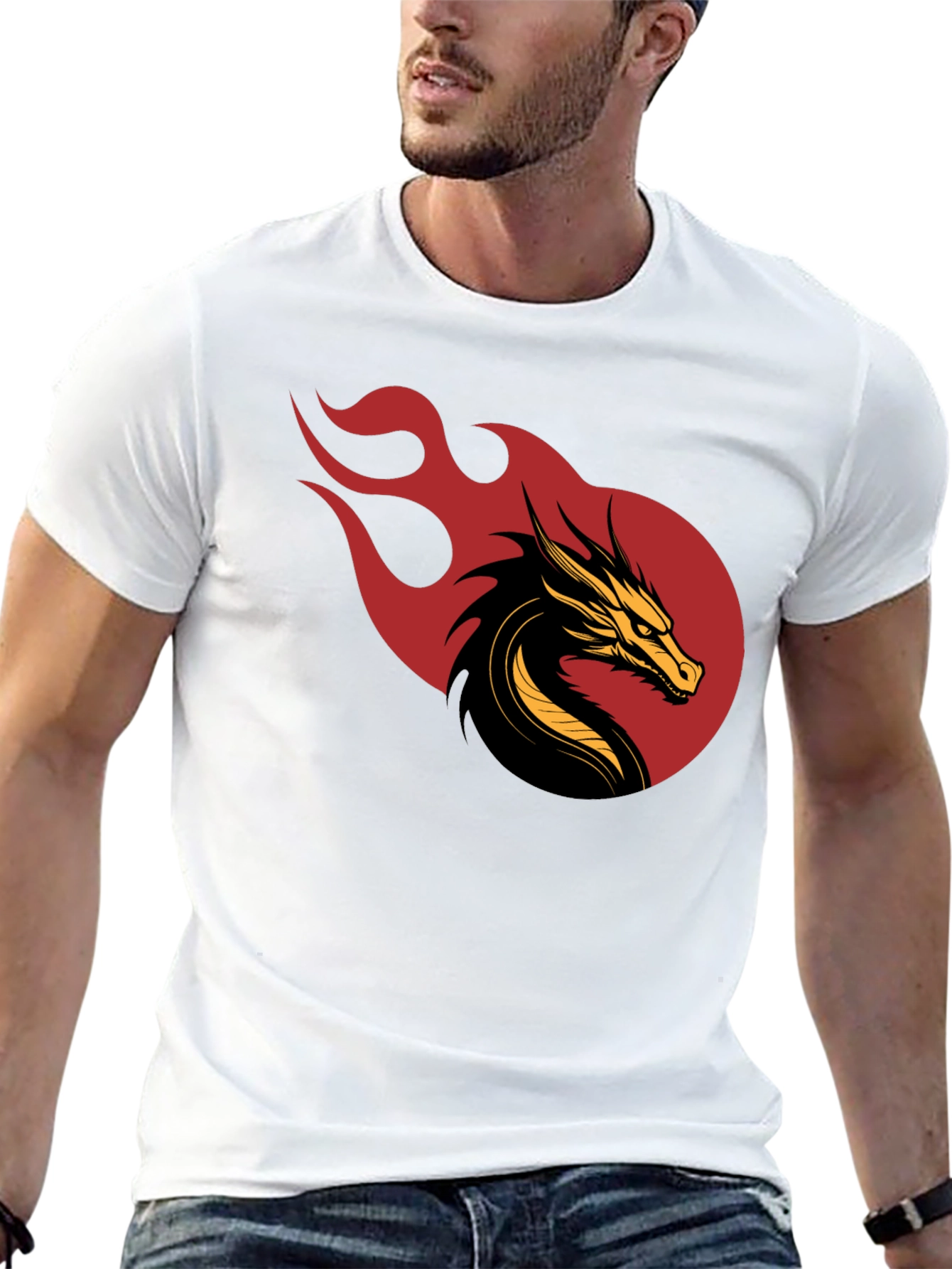 Dragon Fire Graphic Black T-Shirt