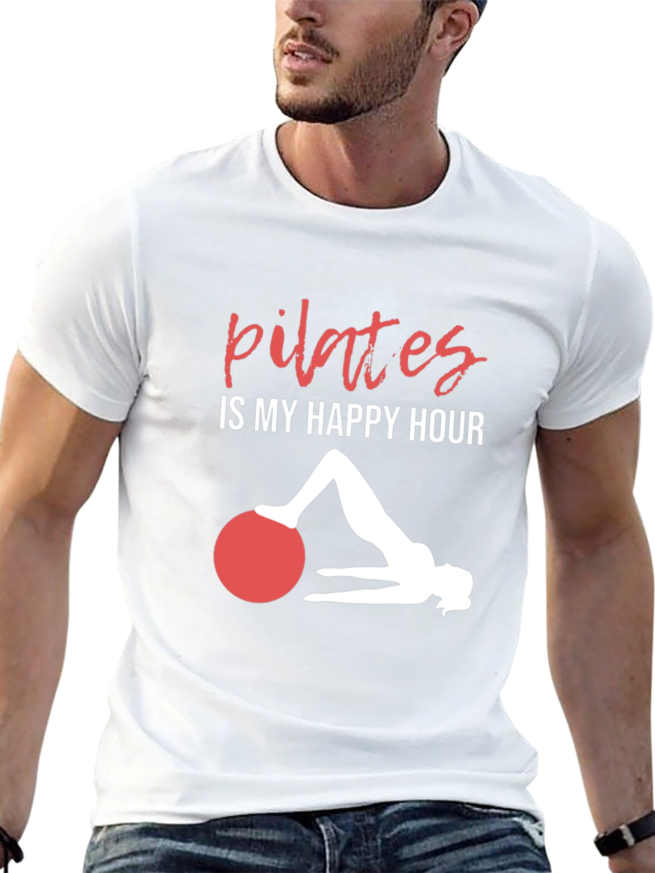 Pilates Is My Happy Hour T-Shirt Workout Tee