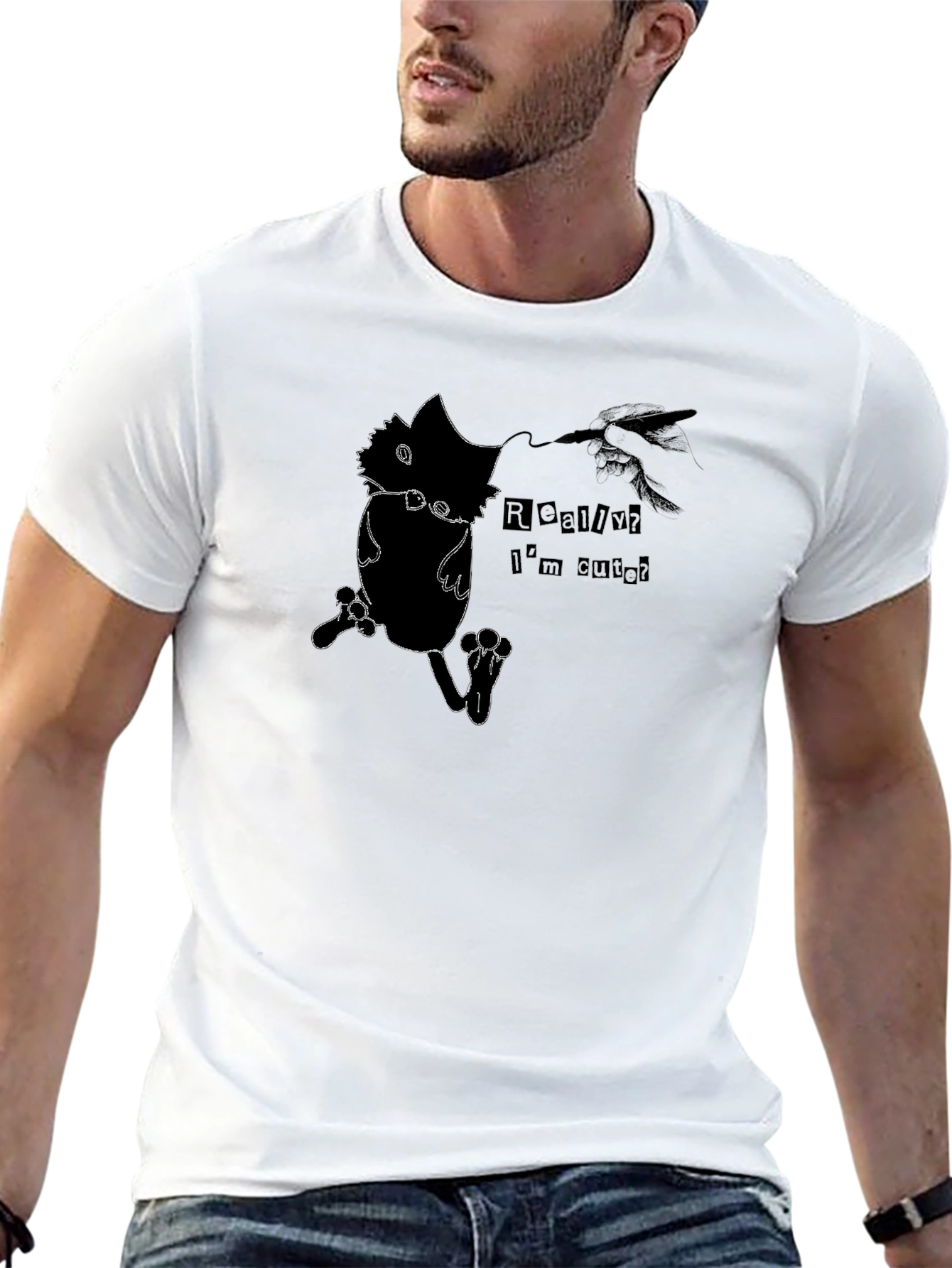 Cute Cat T-Shirt - Really? Im Cute!