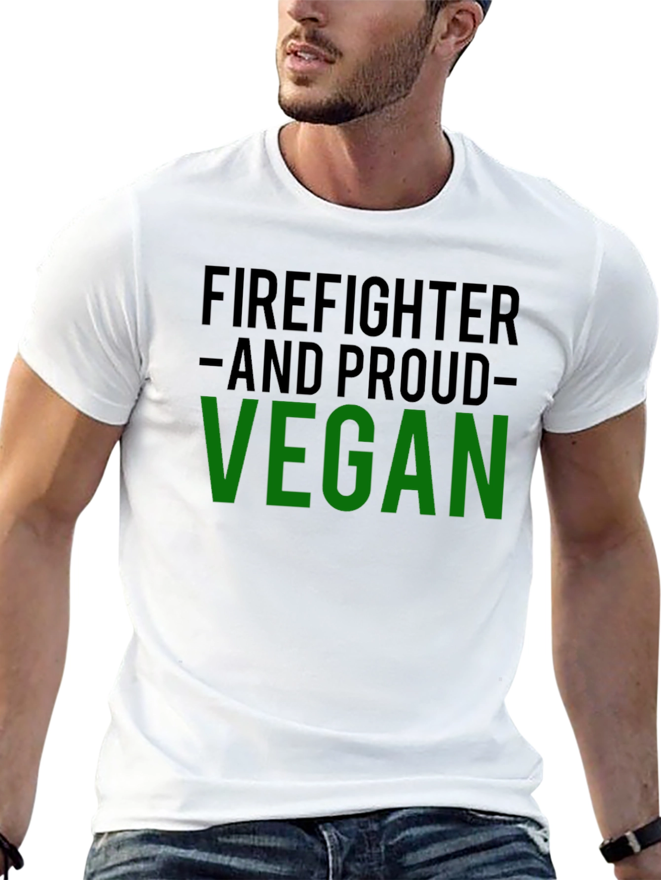 Firefighter and Proud Vegan Graphic Tee